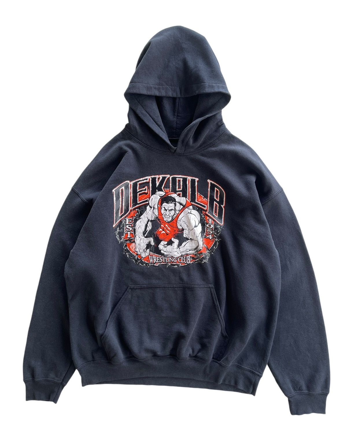 Vintage Vintage Y2K Dekalb Wrestling Club Hoodies Size US L / EU 52-54 / 3 - 1 Thumbnail