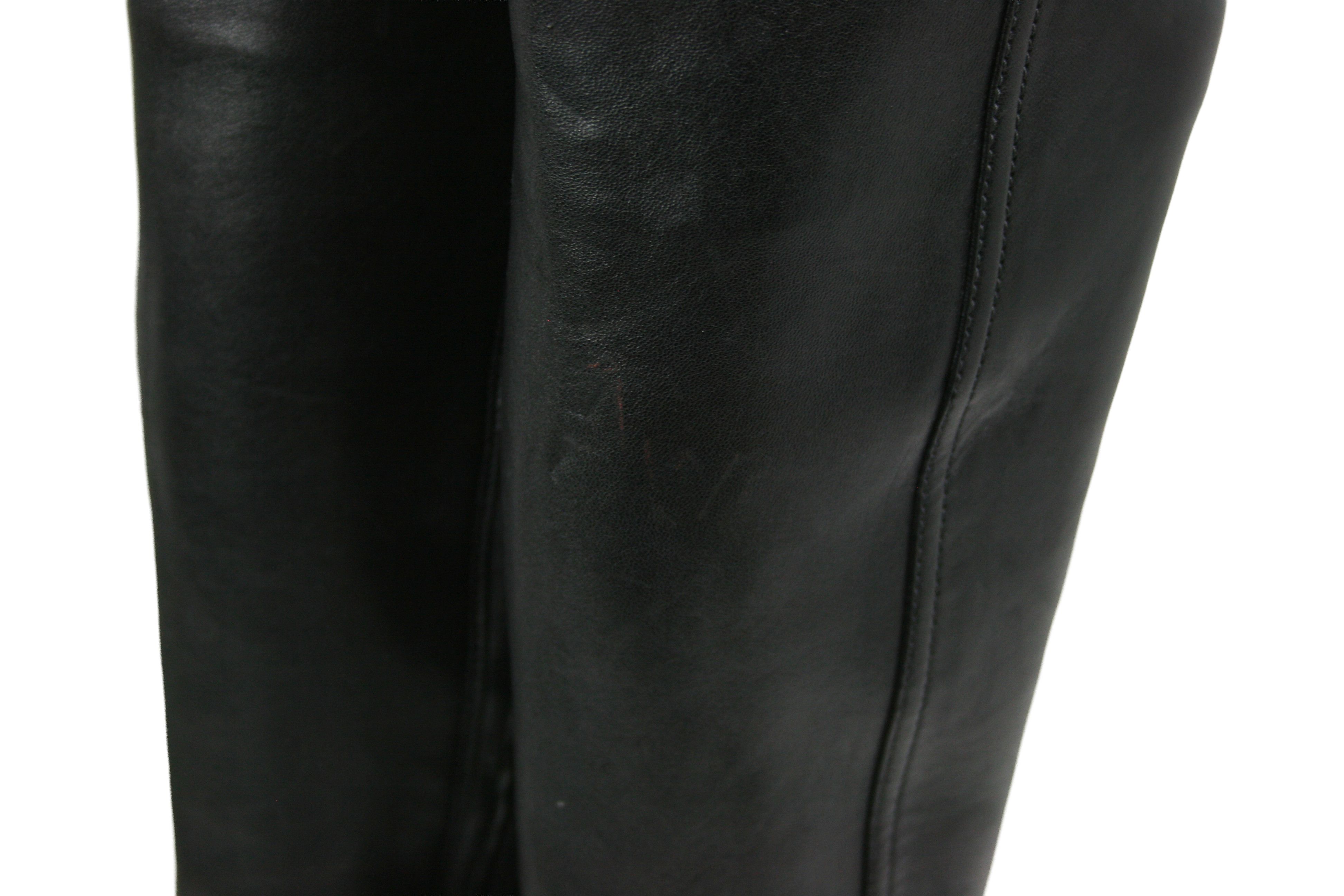 Prada Wedge Y2K Knee Riding Boots Size US 7 / IT 37 - 8 Thumbnail