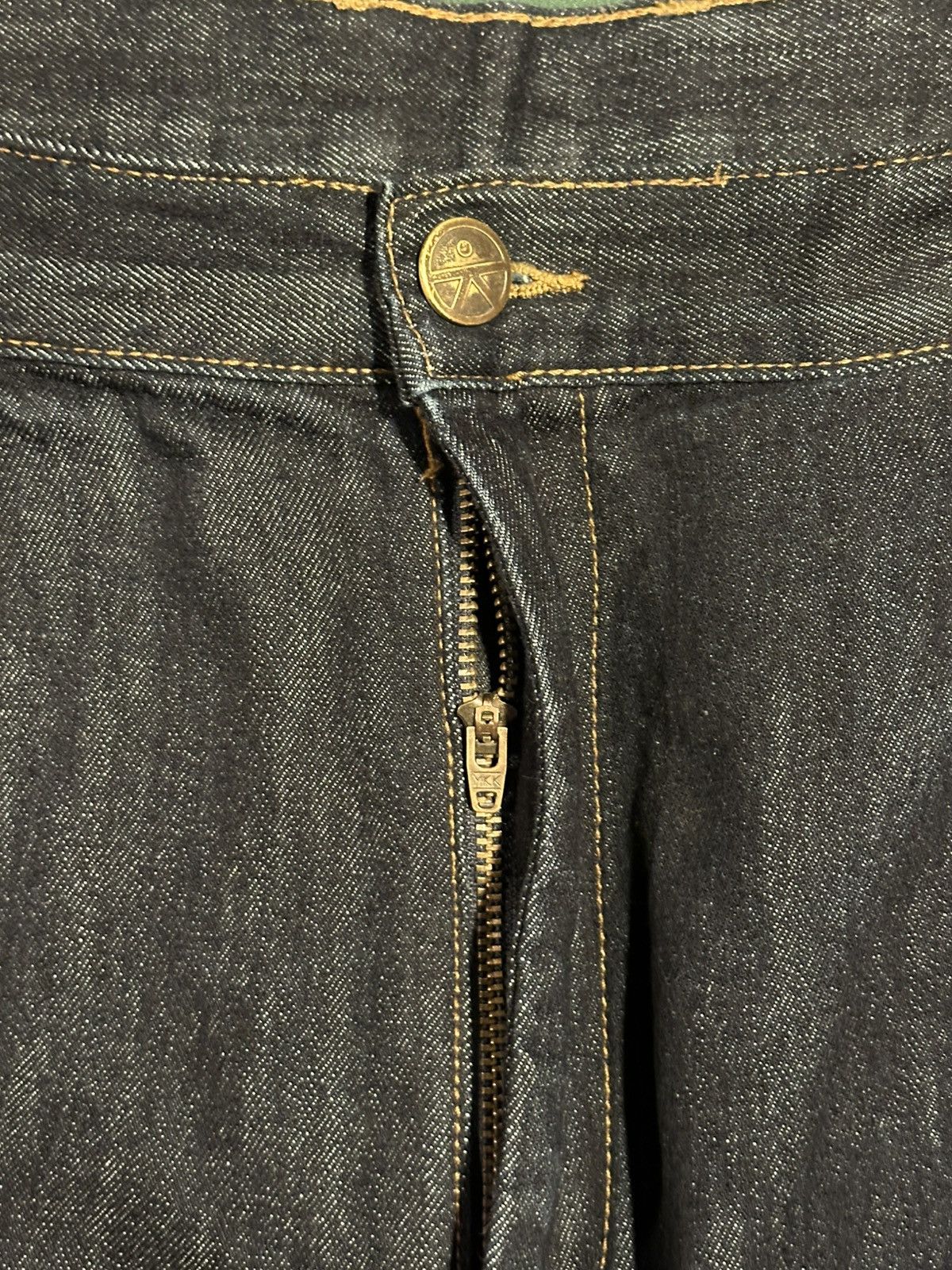 Japanese Brand Indigo Okio "The Huy" Pleated Wide Denim Size US 38 / EU 54 - 3 Thumbnail