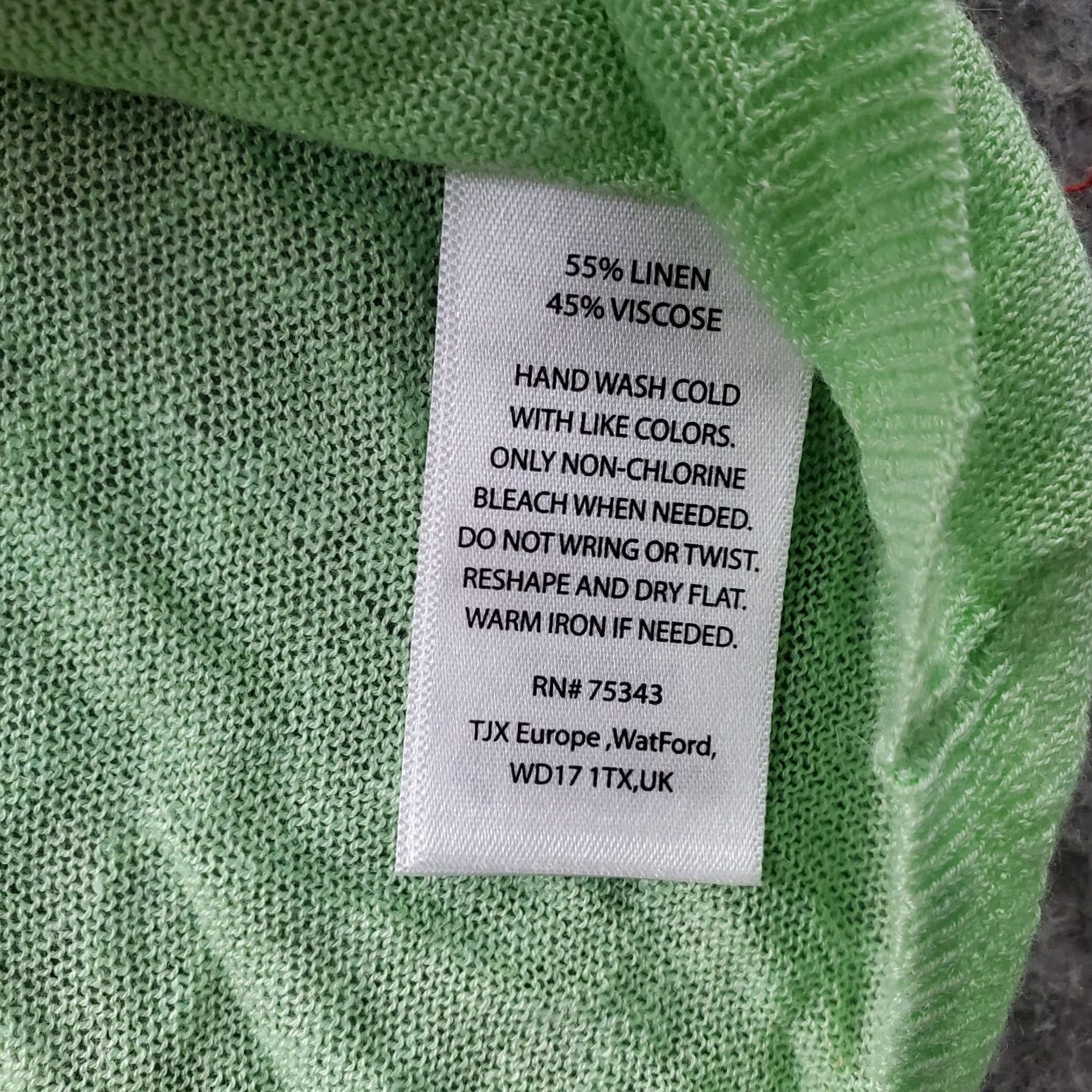 Cynthia Rowley Cynthia Rowley Blouse Womens M Green Linen 3/4 Sleeve Round Neck Back Button Shirt Womens M Green Linen Blouse Size M / US 6-8 / IT 42-44 - 7 Thumbnail