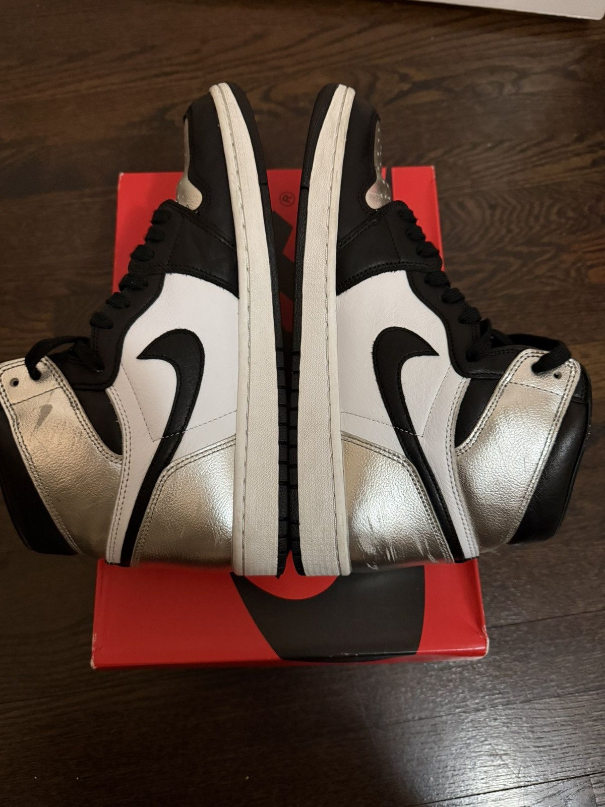 Jordan Brand Jordan 1 silver toes Size US 12 / IT 42 - 3 Thumbnail