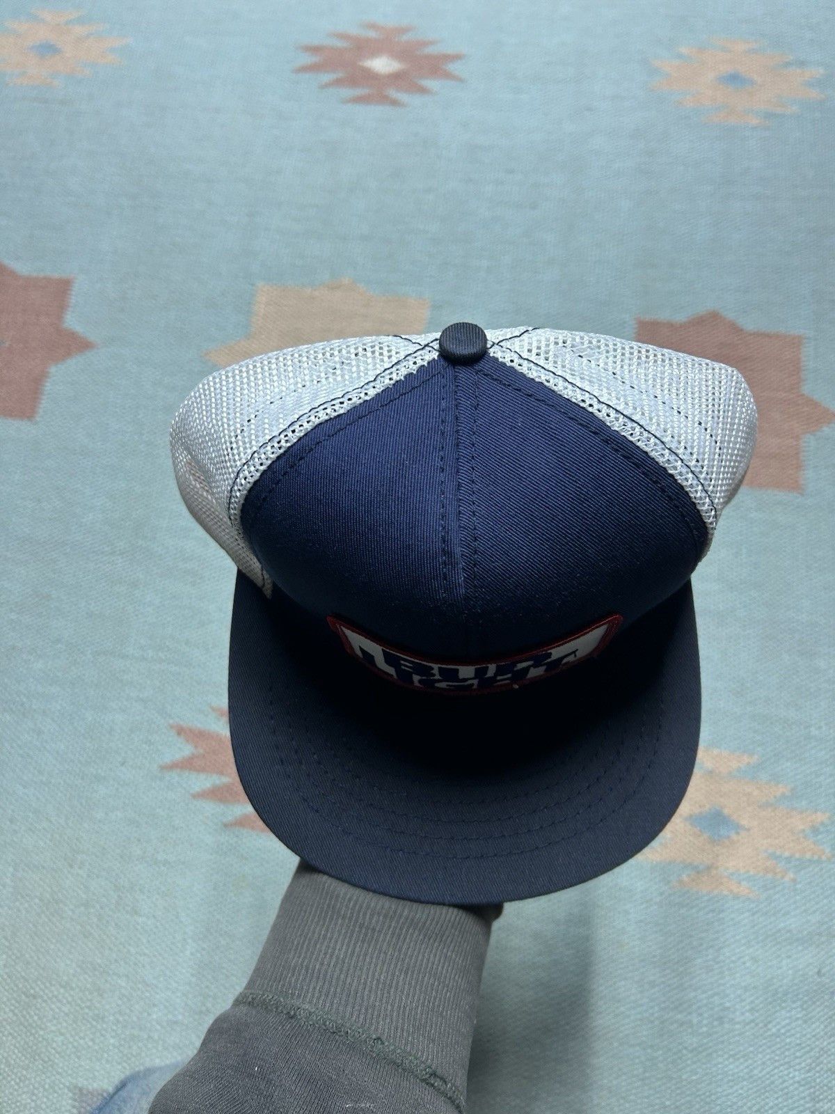Vintage Vtg 80s trucker hat bud light patch beer alcohol USA white Size ONE SIZE - 3 Thumbnail
