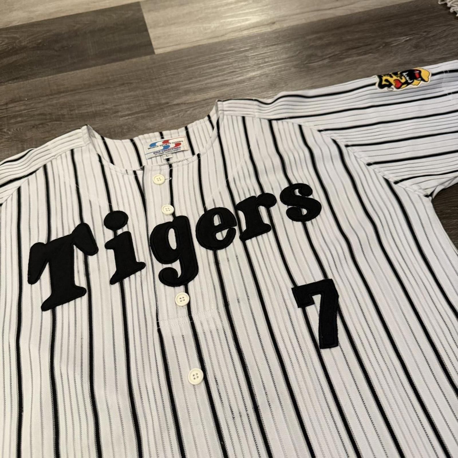 Vintage hanshin tigers makoto imaoka baseball jersey L