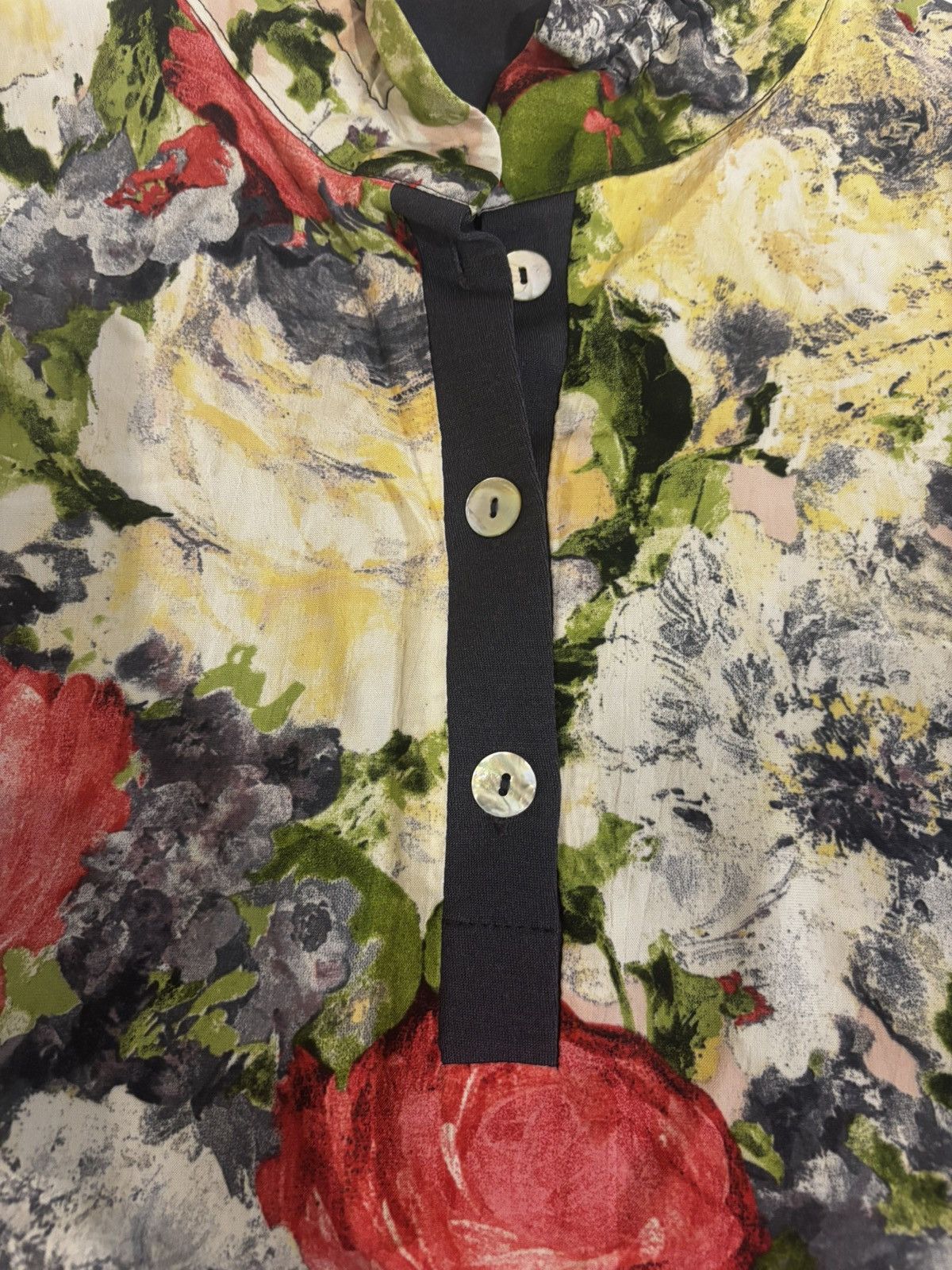 Other Floral & gray Blouse.wt711 Size L / US 10 / IT 46 - 5 Thumbnail