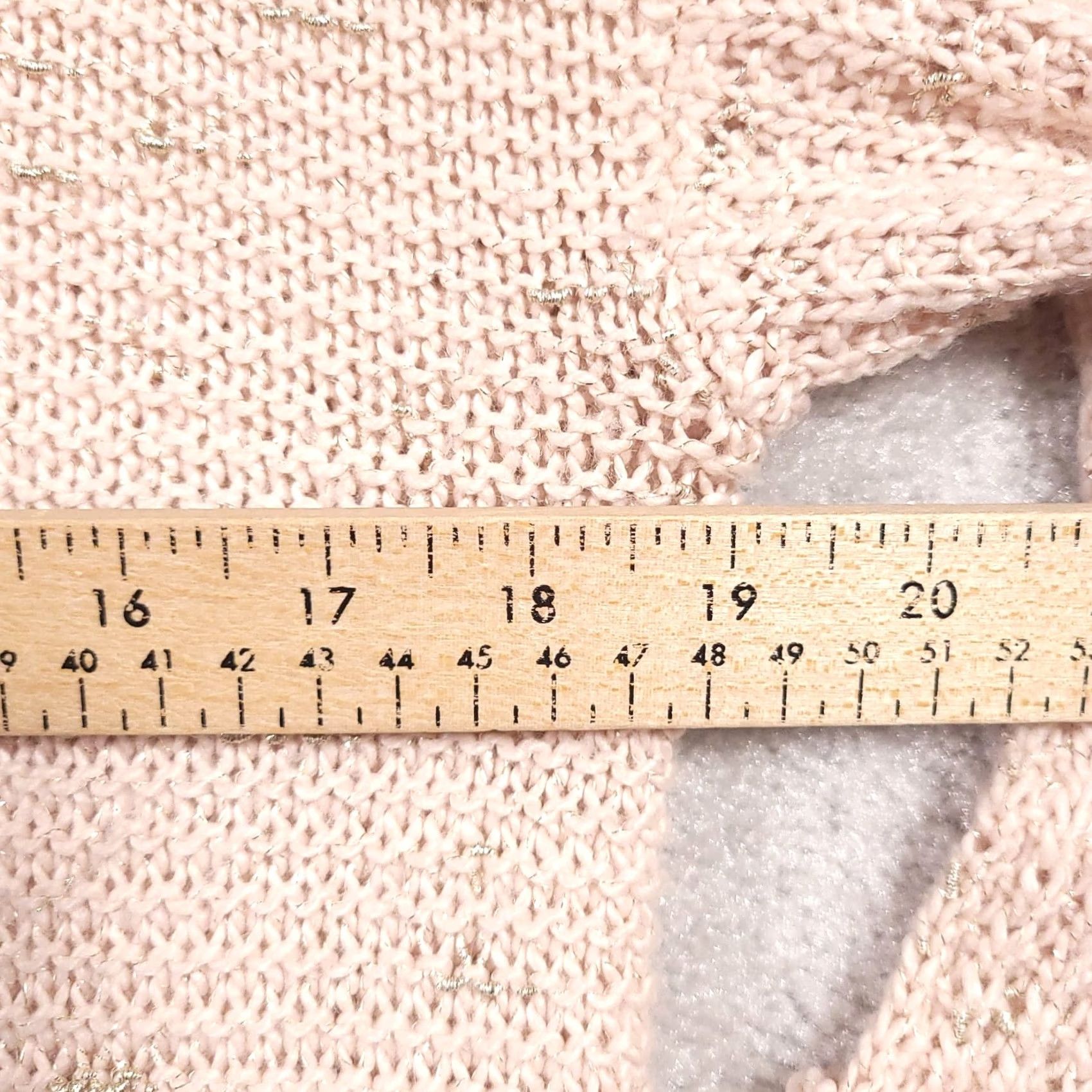Vintage Chico's Pink Metallic Wool Blend Tunic Sweater Large - 3/4 Sleeve Knit Round Neck Womens Size L Size L / US 10 / IT 46 - 4 Thumbnail