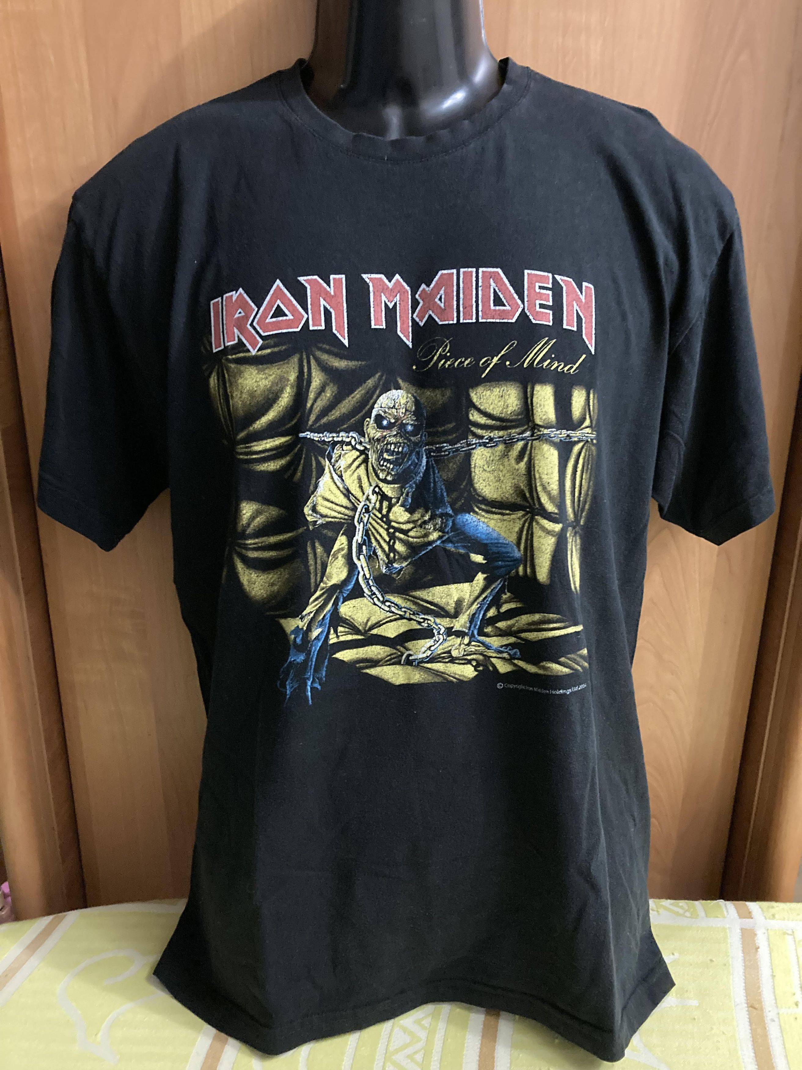 Band Tees × Iron Maiden × Vintage Vintage Iron Maiden Shirt Piece Of Mind 2004 Size US L / EU 52-54 / 3 - 7 Thumbnail