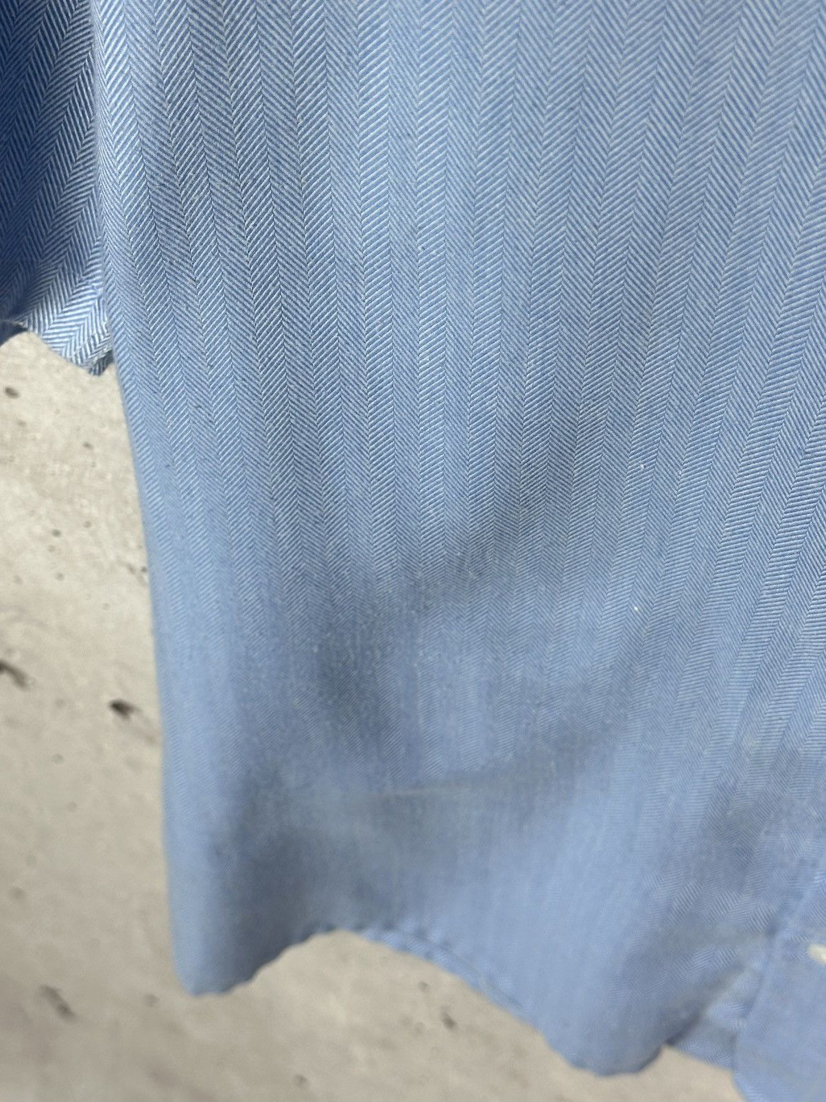 Yves Saint Laurent Vintage YSL YvesSaintLaurent Blue Cotton Short Sleeve Shirt Size US M / EU 48-50 / 2 - 7 Thumbnail