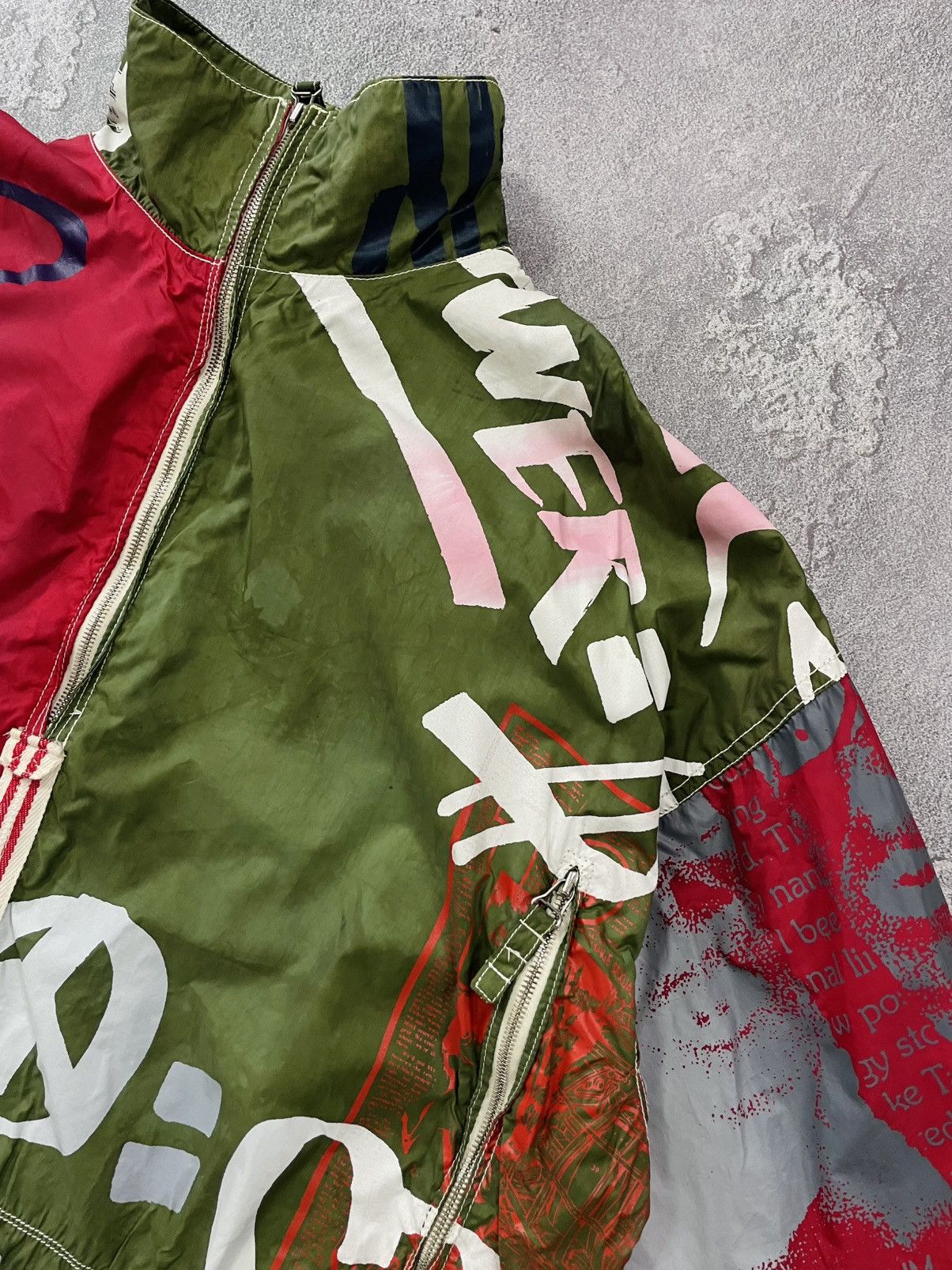 JET SET Vintage 90’s JET SET Nylon Multi Colour Half Zip Ski Jacket Size US XL / EU 56 / 4 - 6 Thumbnail