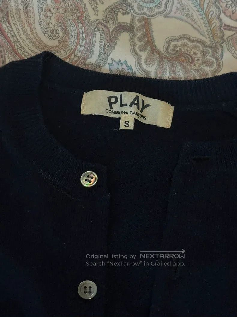 Comme des Garcons Comme des Garcons Navy Blue Round Neck Knit Cardigan, Wome Size S / US 4 / IT 40 - 2 Thumbnail