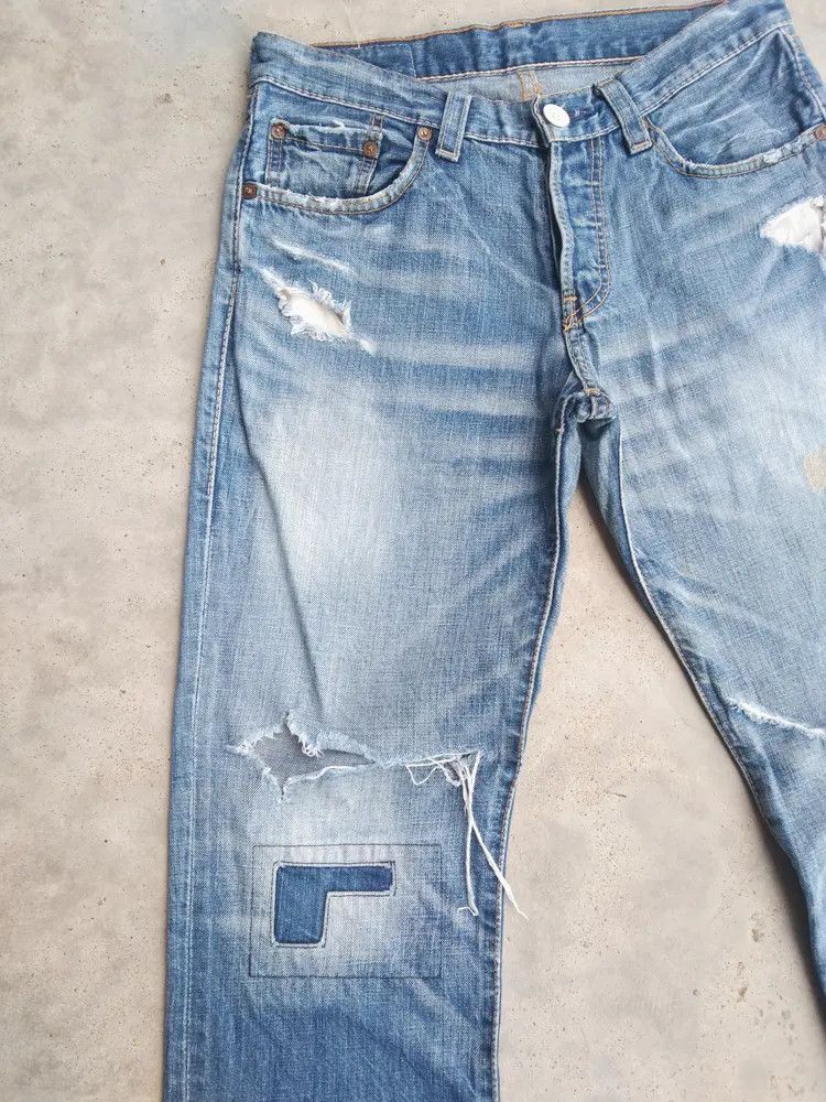 Levi's Vintage Levi's Jeans 502 Distressed Denim 29x33 Size US 29 - 6 Thumbnail