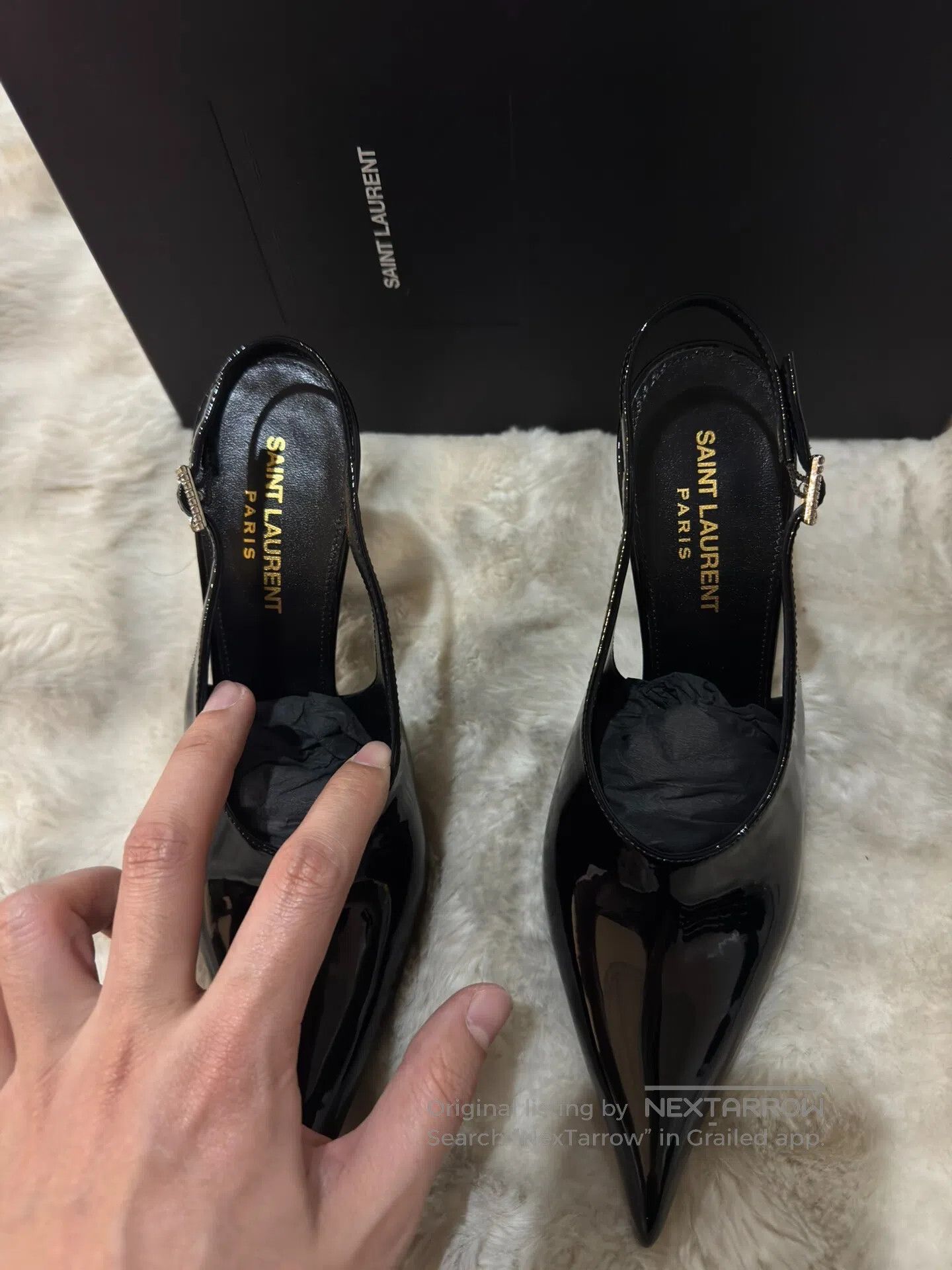 Saint Laurent Paris Saint Laurent Paris Crystal Lacquer High Heels| Size US 7.5 / IT 37.5 - 5 Thumbnail