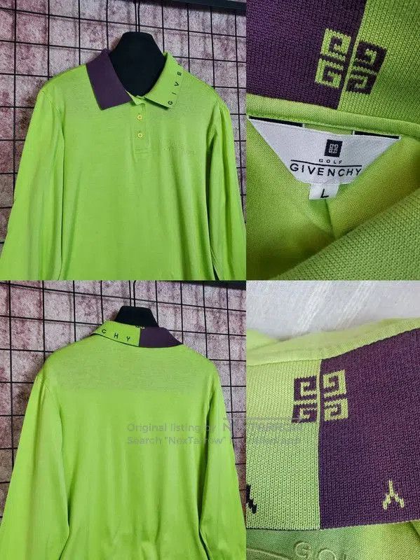 Givenchy Givenchy Green Embroidered Long Sleeve T-Shirt . Size L / US 10 / IT 46 - 2 Thumbnail