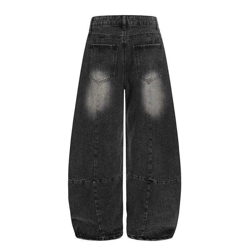 Jean American retro casual edgy wide-leg curved jeans Size US 32 / EU 48 - 2 Thumbnail
