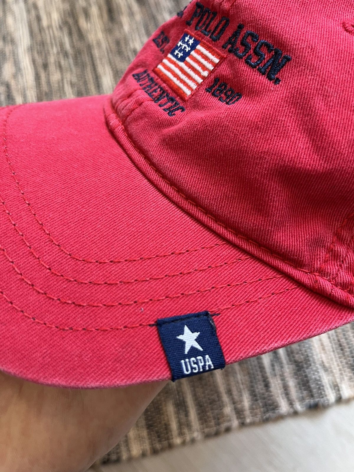 U.S. Polo Assn. × Vintage Vintage cap US Polo uspa fade red 5 panel USA Size ONE SIZE - 9 Thumbnail
