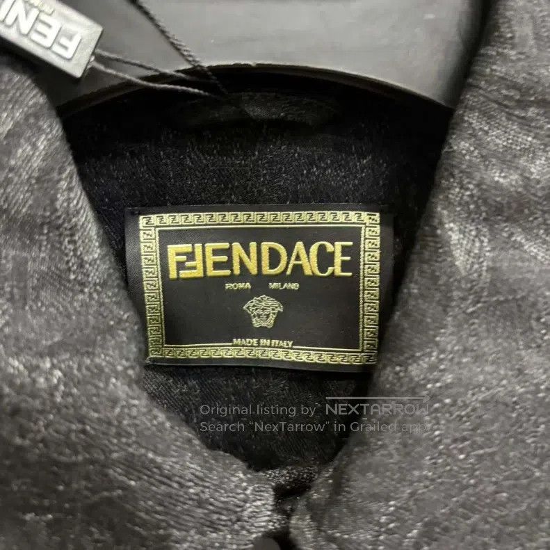 Versace Versace Co-branded black logo denim jacket Size US M / EU 48-50 / 2 - 2 Thumbnail