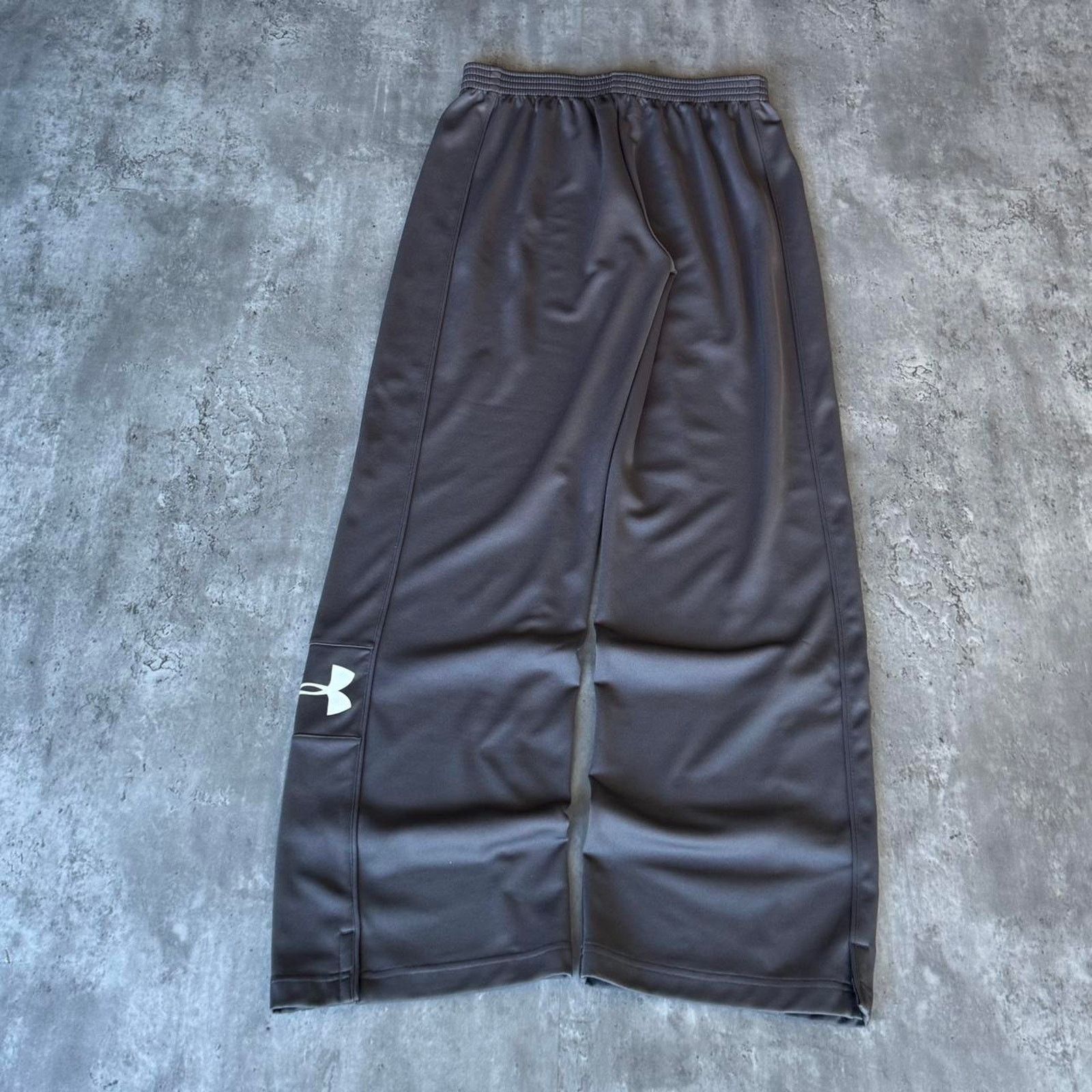 Under Armour × Vintage Vintage Y2K Under Armour Grey & White Baggy Sweatpants Size 33" - 2 Thumbnail