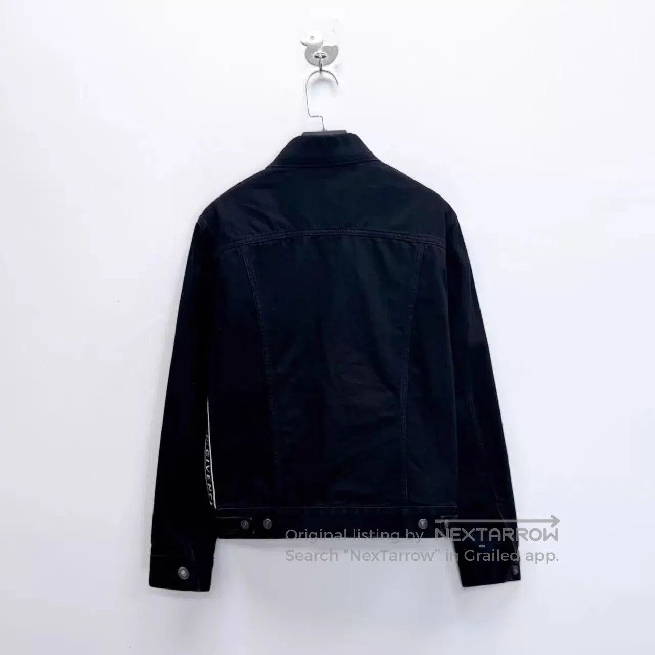 Givenchy Black Denim Jacket with Button Front and Pockets. Size US M / EU 48-50 / 2 - 2 Thumbnail