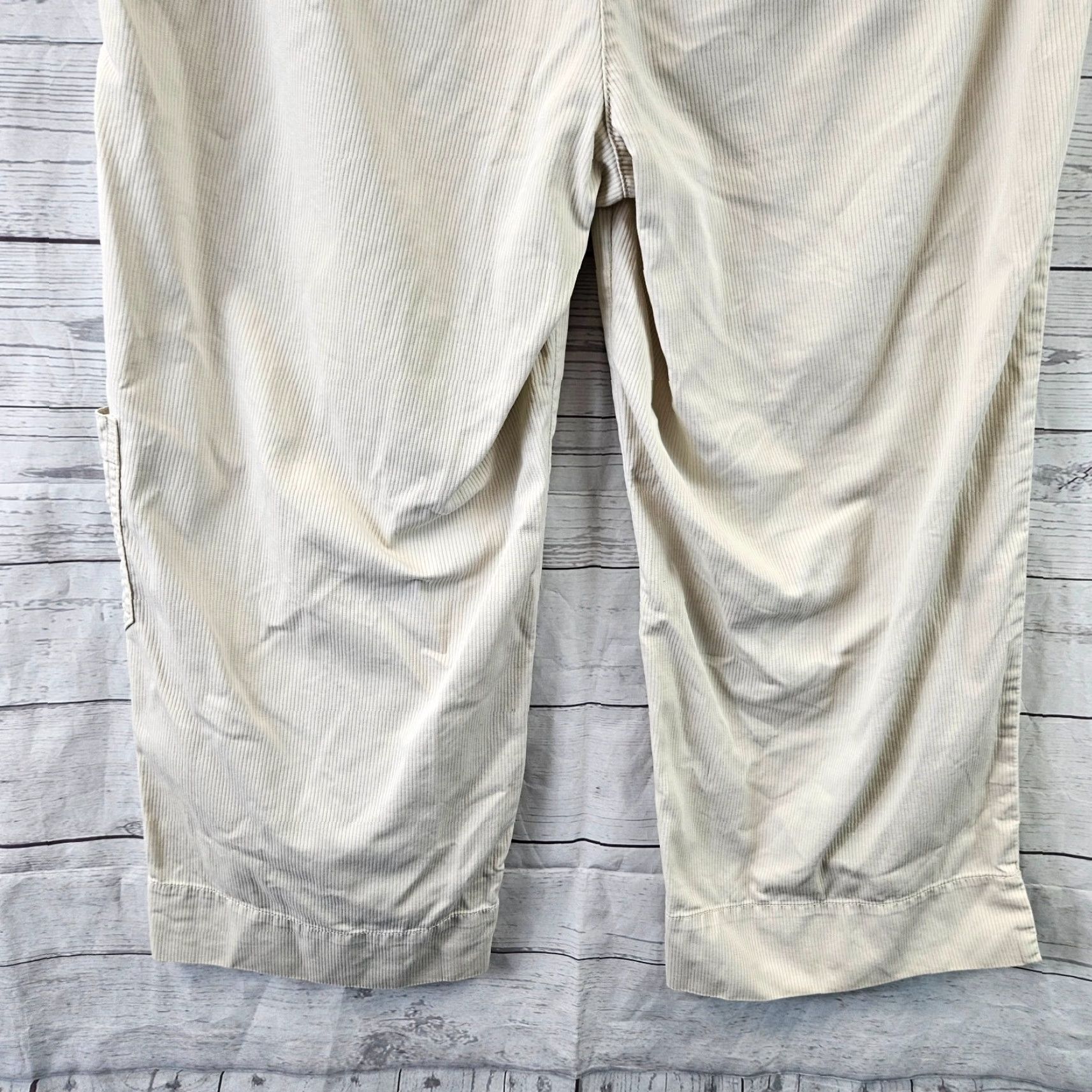 J. Jill J Jill Womens Cropped Pants Sz 10 Beige Mid Rise Cargo Pocket Cotton Pants Womens 10 Beige Crop Pockets Size 32" / US 10 / IT 46 - 5 Thumbnail