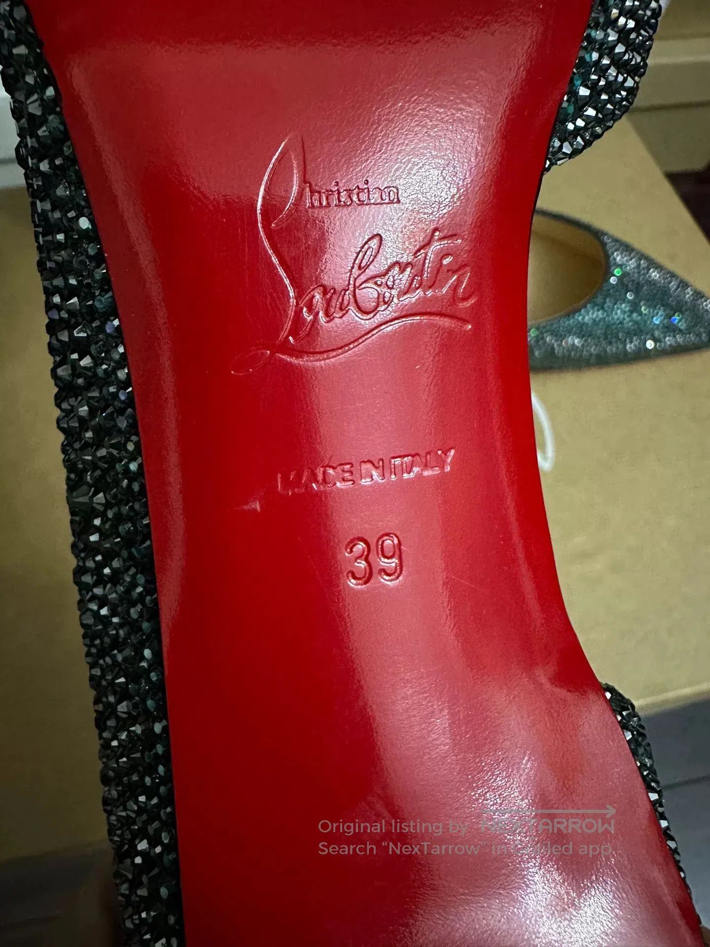 Christian Louboutin Christian Louboutin Green Crystal Red Sole Wedding Shoes. Size US 8 / IT 38 - 5 Thumbnail