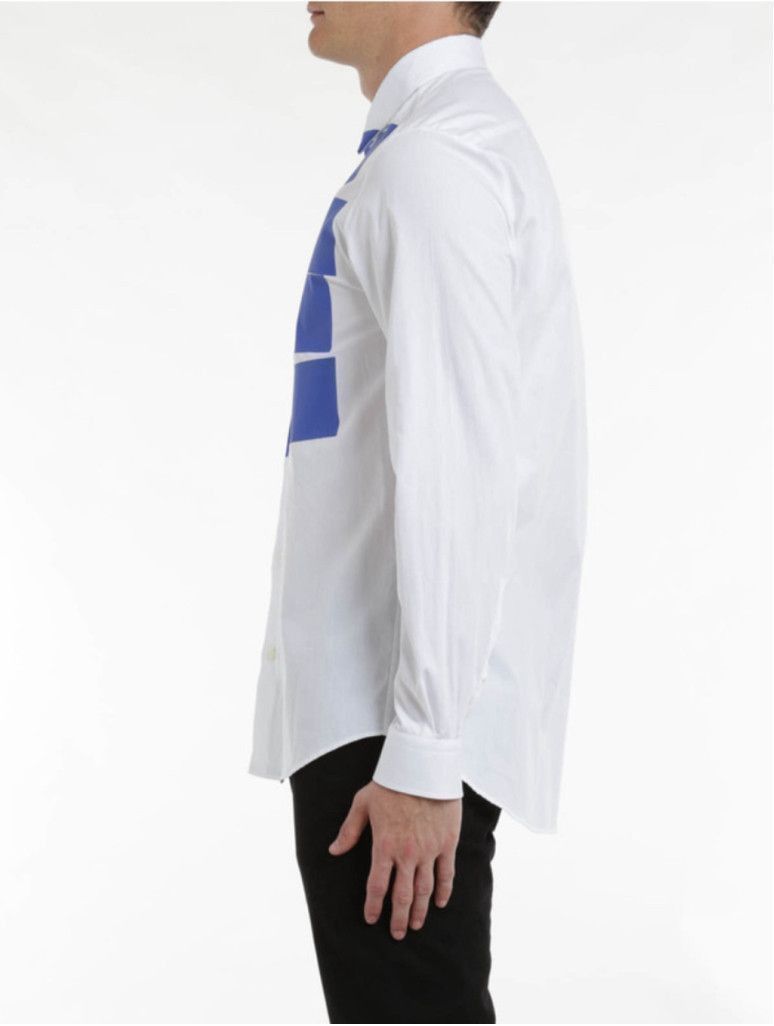 Alexander McQueen Alexander McQueen Blue Stripe Tux Shirt Sz 52 New With Tags Size US L / EU 52-54 / 3 - 8 Thumbnail