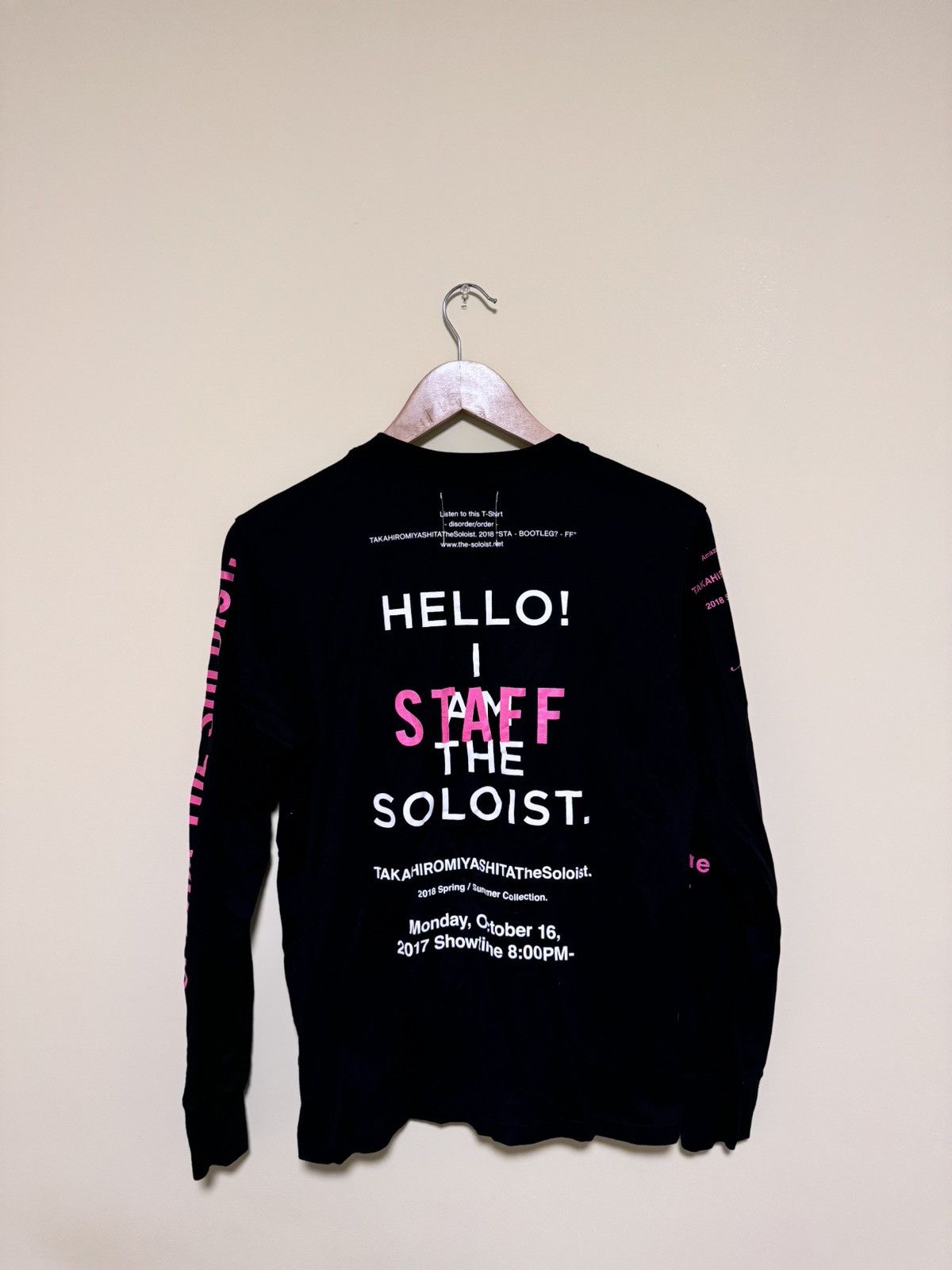 Takahiromiyashita The Soloist. Black Tokyo Staff Long Sleeve T-Shirt Size US S / EU 44-46 / 1 - 2 Thumbnail
