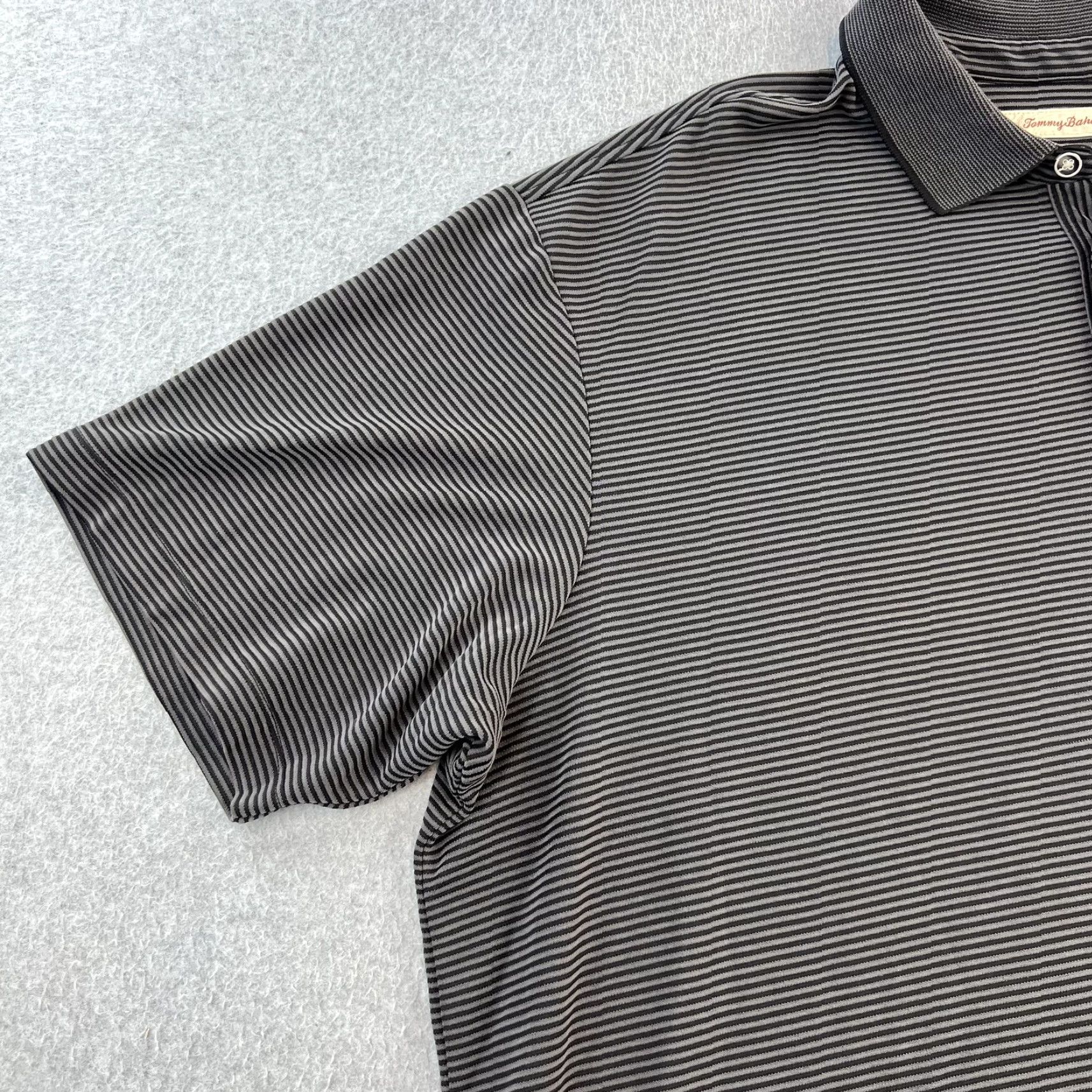 Tommy Bahama Tommy Bahama Polo Shirt Mens 2XL Gray Striped Short Sleeve Performance Golf Shirt Mens 2XL Gray Striped Polo Size US XXL / EU 58 / 5 - 6 Thumbnail