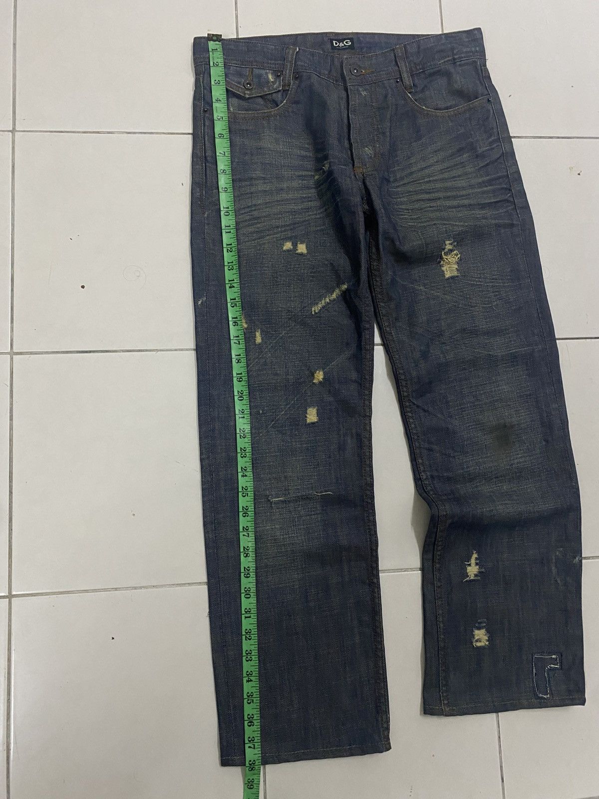 Dolce & Gabbana D&G Dolce & Gabbana Archive "POWER" Distressed Denim Jeans Size US 32 / EU 48 - 13 Thumbnail