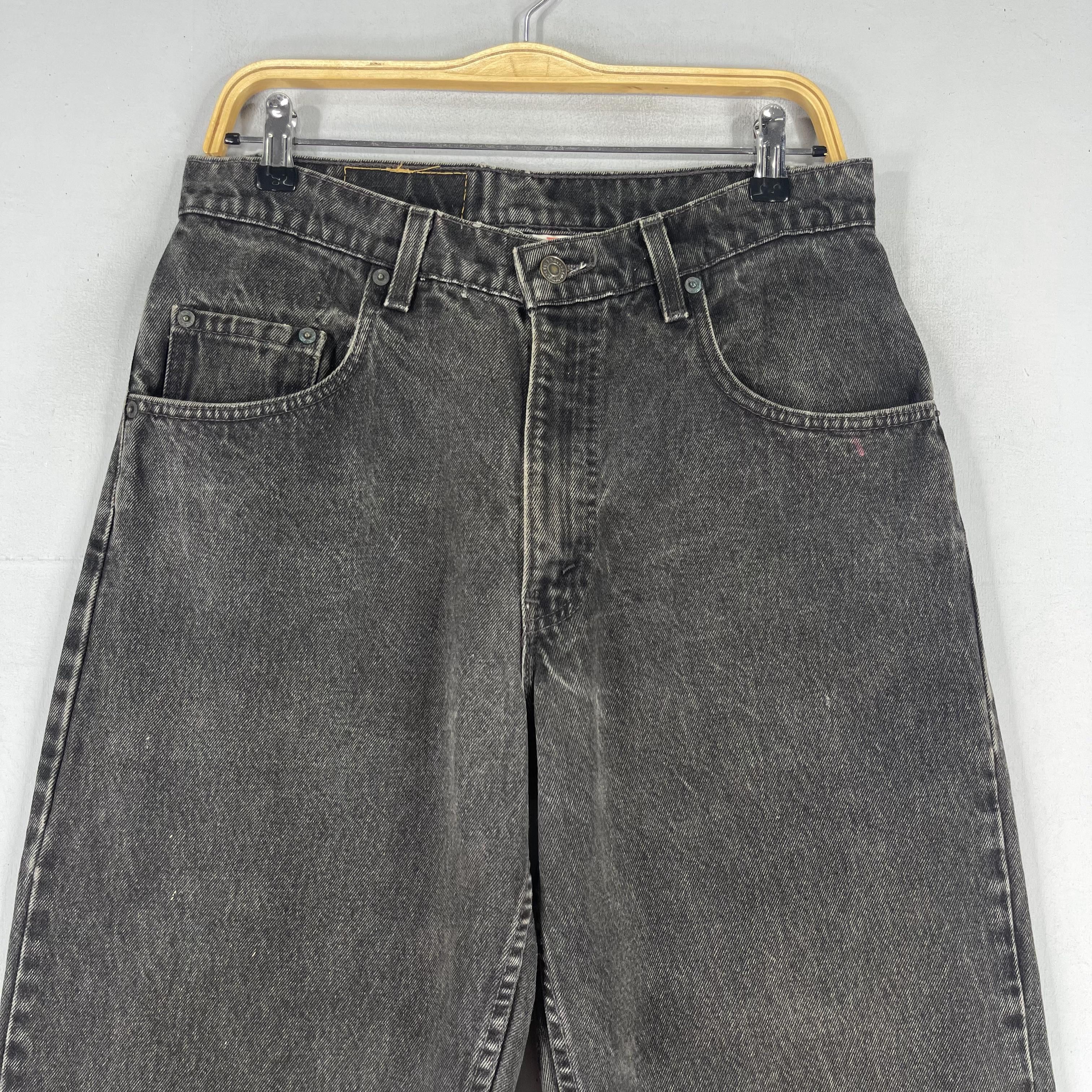 Jean × Levi's × Levi's Vintage Clothing W31 L32 Vintage Levis 560 Paint Splatter Black Wash Jeans Size 31" - 2 Thumbnail
