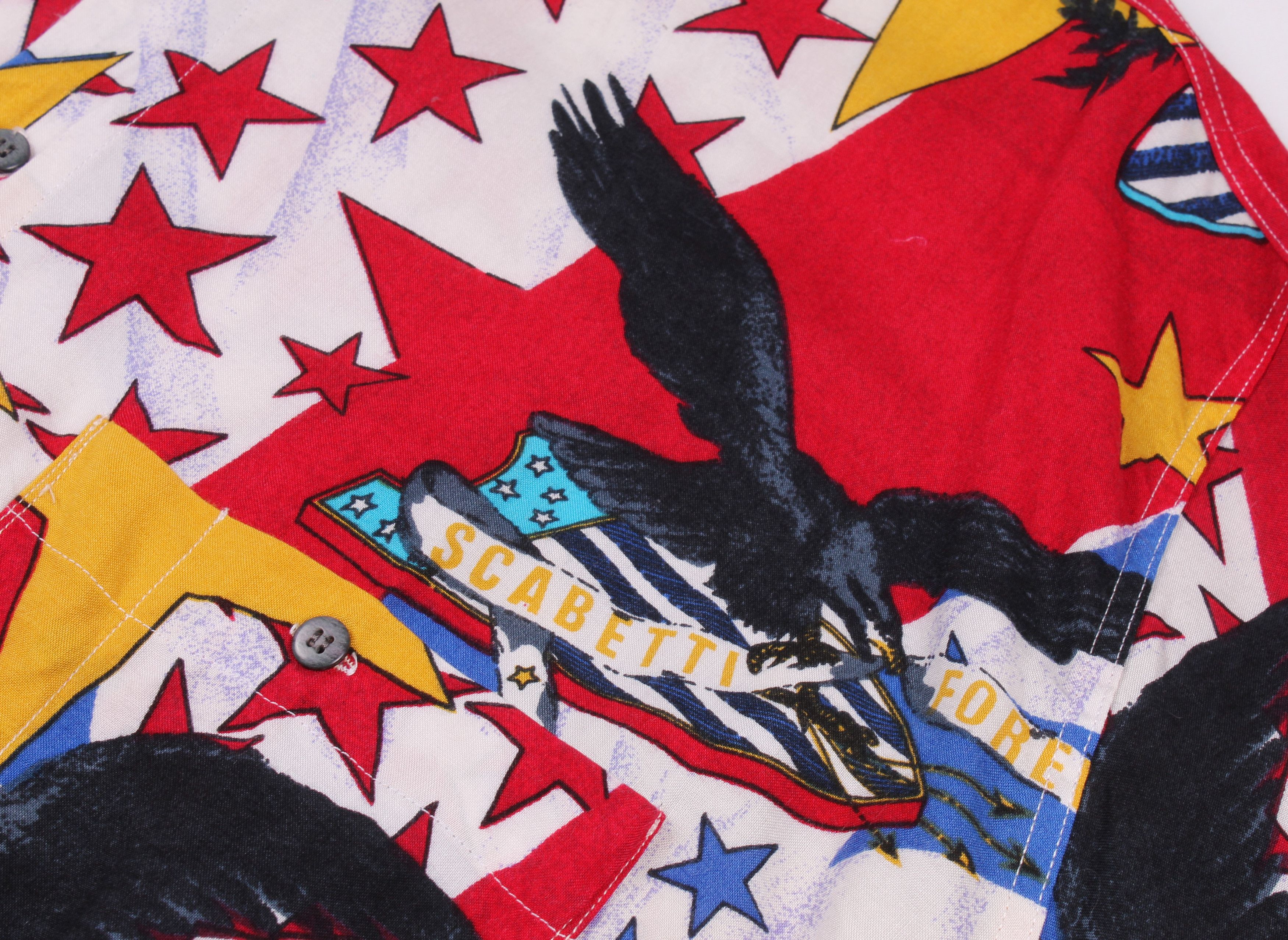 Vintage Vintage 90's Scabetti American Short Sleeve Shirt Size US L / EU 52-54 / 3 - 5 Thumbnail