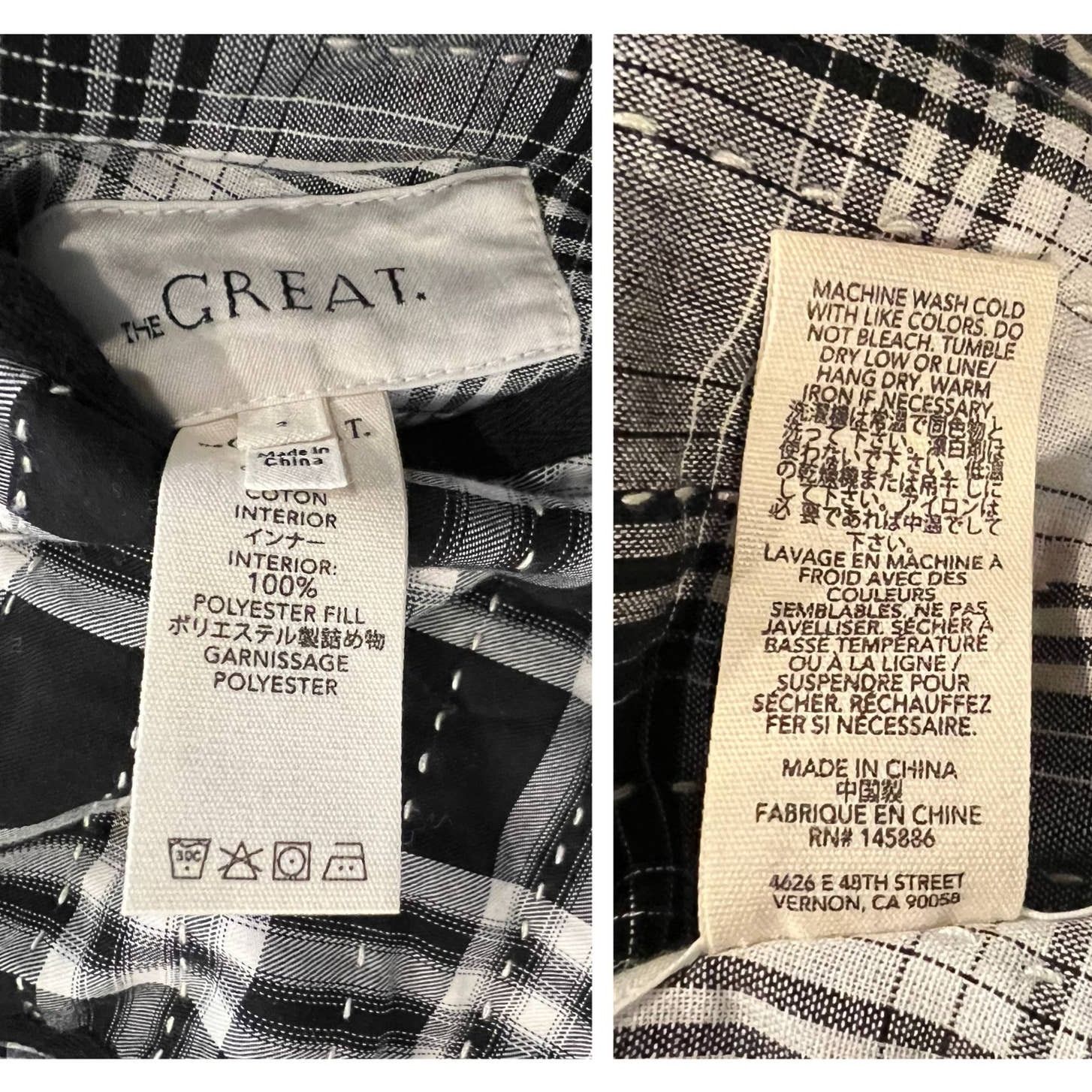 THE GREAT THE GREAT. The Reversible Quilted Jacket (2/medium) Size M / US 6-8 / IT 42-44 - 12 Thumbnail