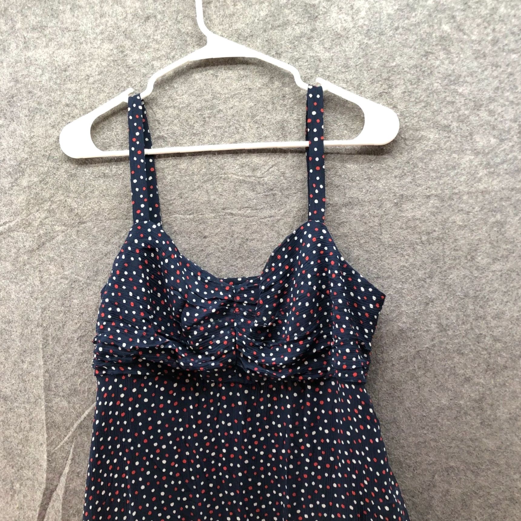 Vineyard Vines Vineyard Vines 100% Silk Cami Dress Womens 10 Navy Blue Polka Dot Size L / US 10 / IT 46 - 3 Thumbnail