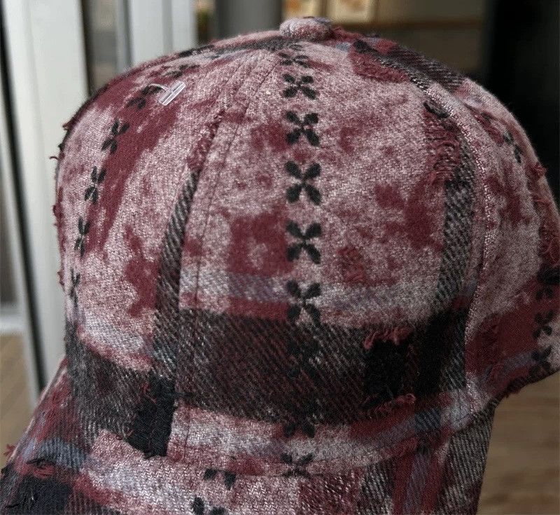 Japanese Brand Streetwear retro punk vintage distressed raw plaid check cap Size ONE SIZE - 5 Thumbnail