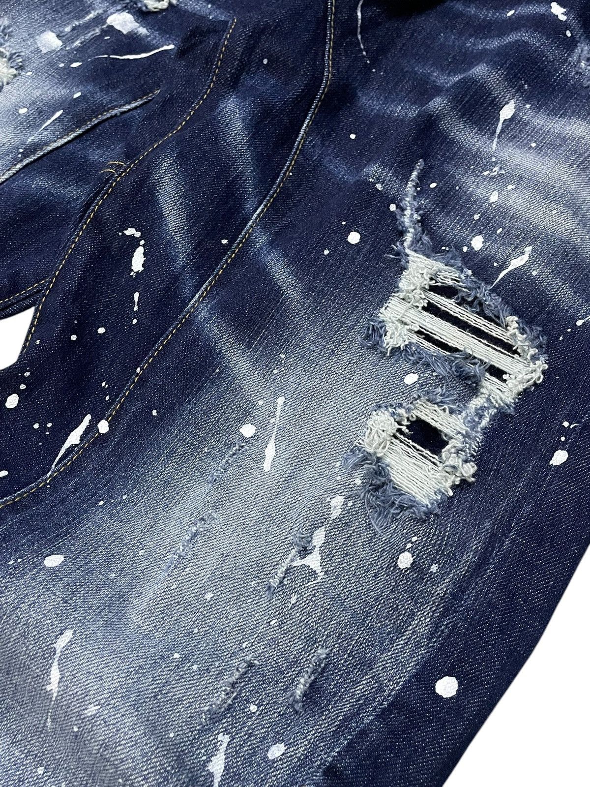 Dsquared2 BNWT Dsquared2 $800 Biker Distressed Paint Splatter Jeans Size US 34 / EU 50 - 7 Thumbnail