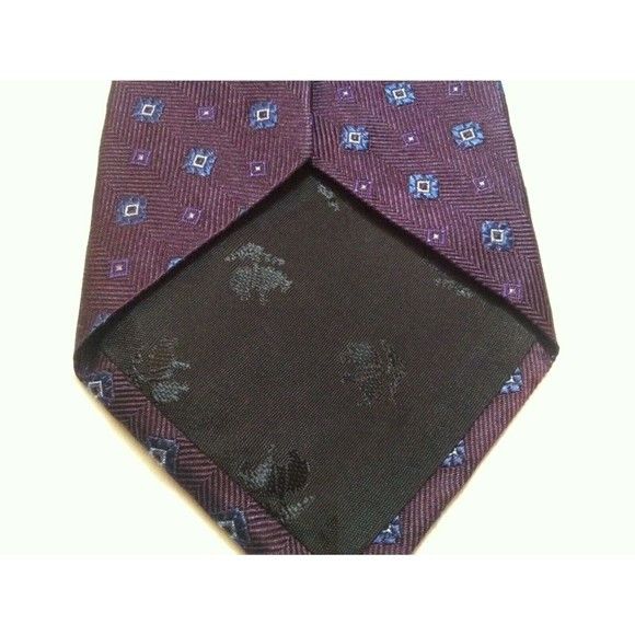 Brooks Brothers BROOKS BROTHERS MENS NEW PURPLE 100%SILK TIE WIDTH: 3 3/8" Size ONE SIZE - 3 Thumbnail