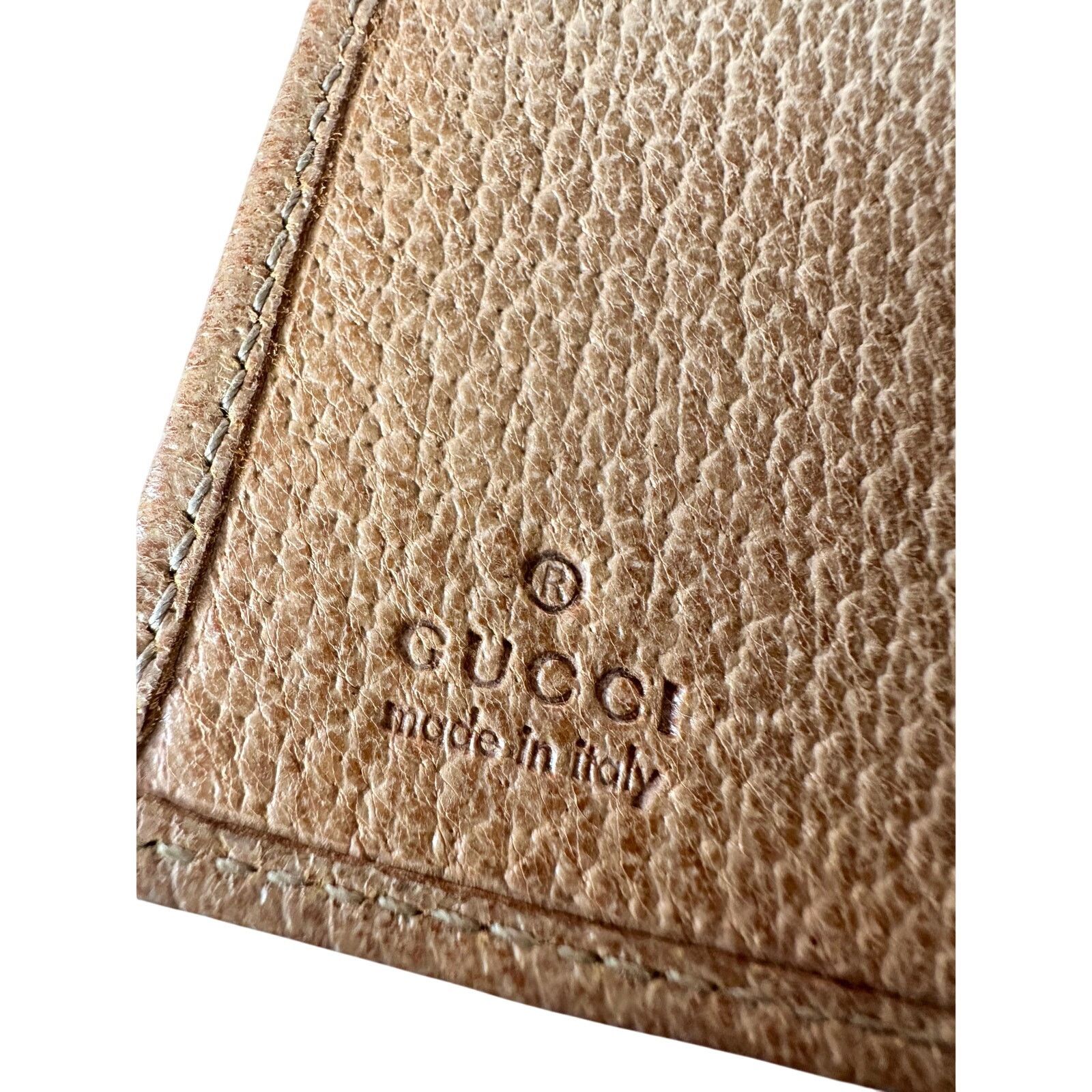 Gucci Gucci Beige Pebbled Leather Long Wallet Size ONE SIZE - 4 Thumbnail