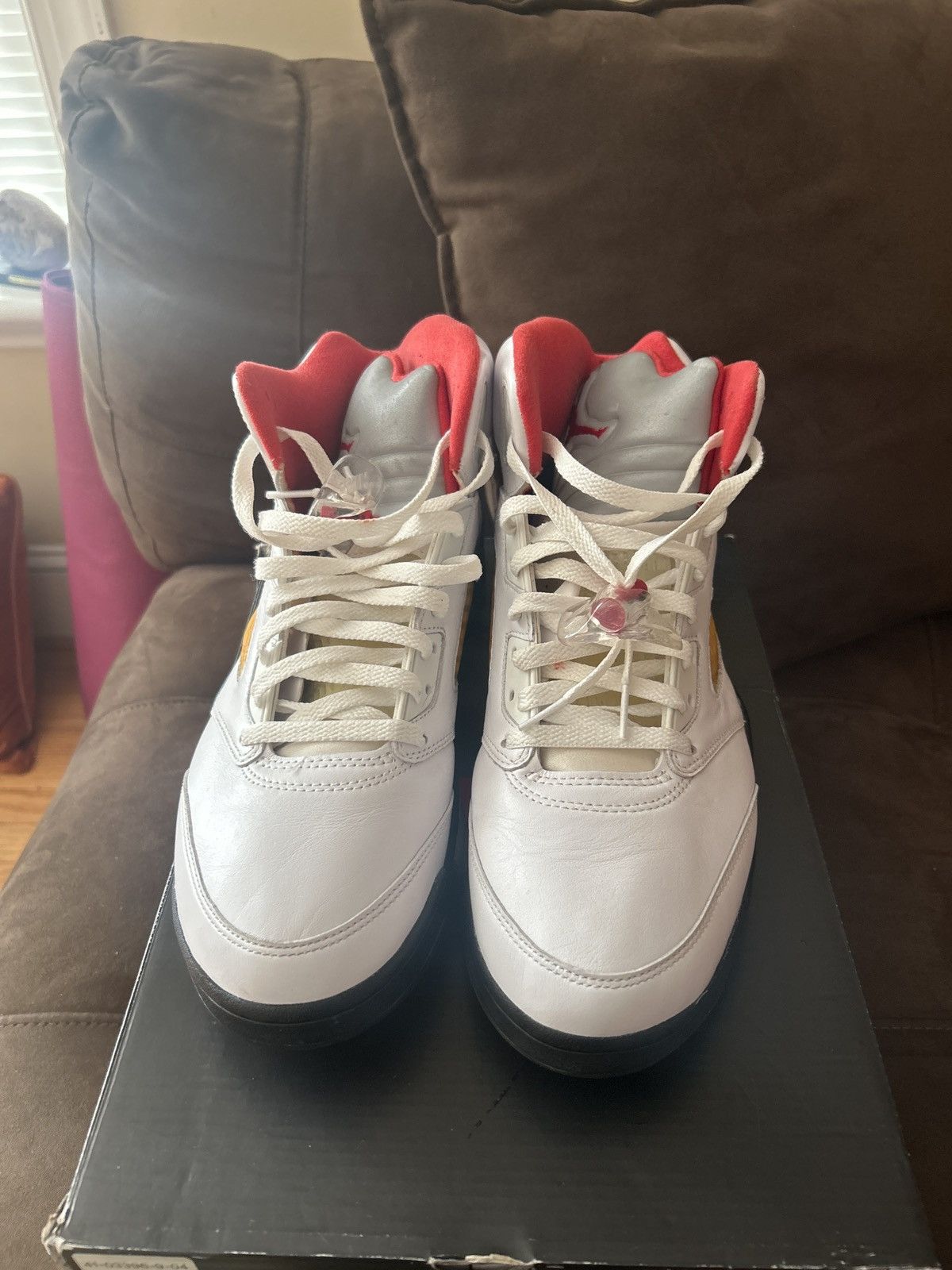 Jordan Brand Jordan 5 Fire Red Size US 12 / EU 45 - 8 Thumbnail