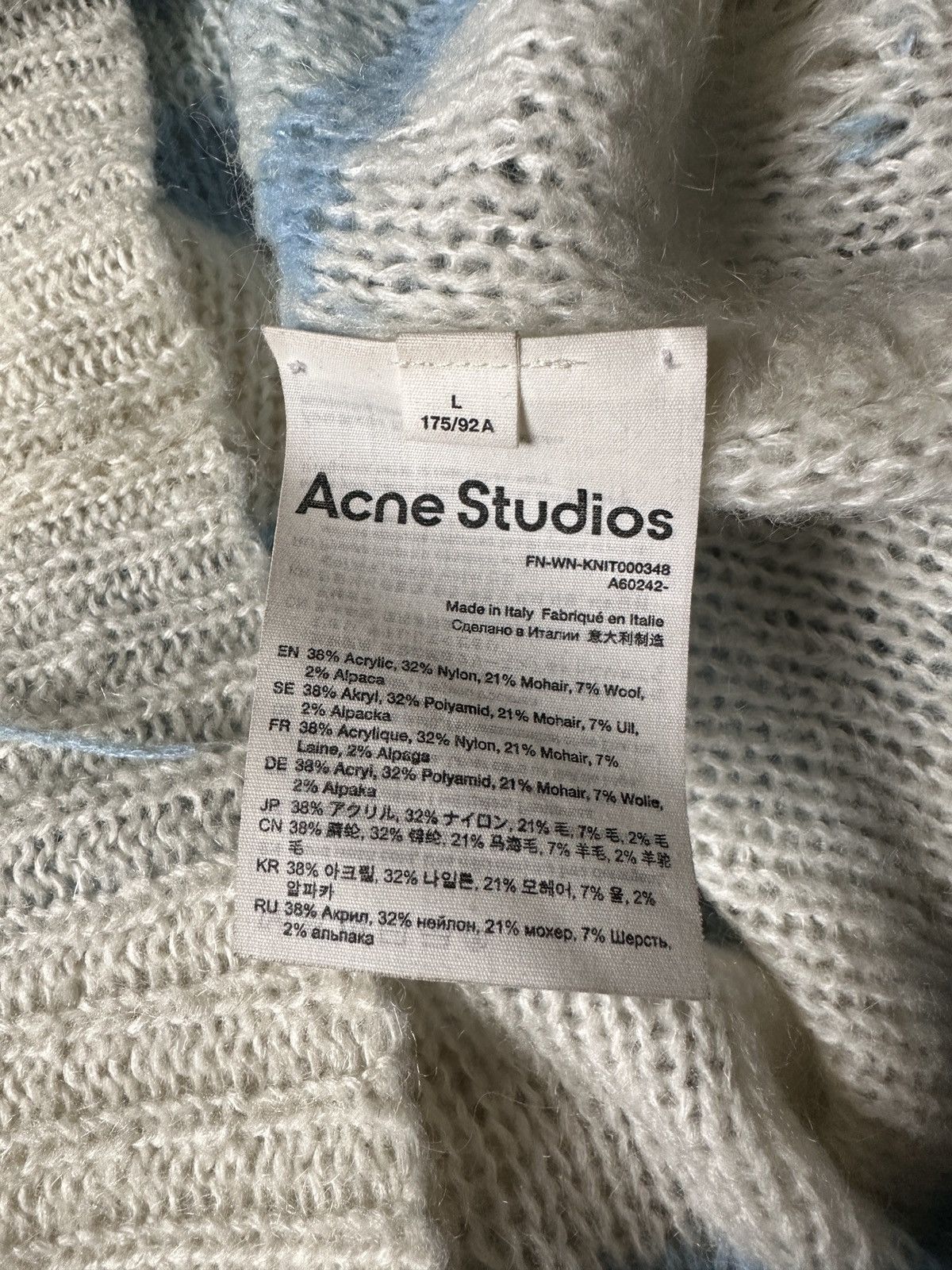 Acne Studios Acne Studios mohair knitted distressed sweater Size L / US 10 / IT 46 - 4 Thumbnail