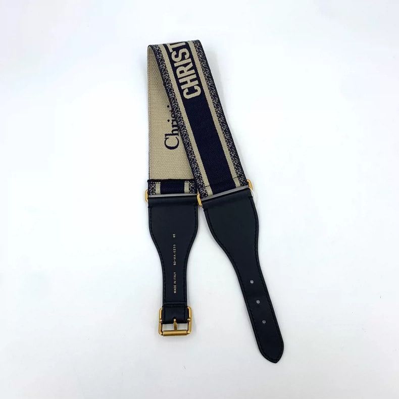 Dior Christian Dior Blue Letter Belt Strap 82.5*7cm-2505 Size ONE SIZE - 2 Thumbnail