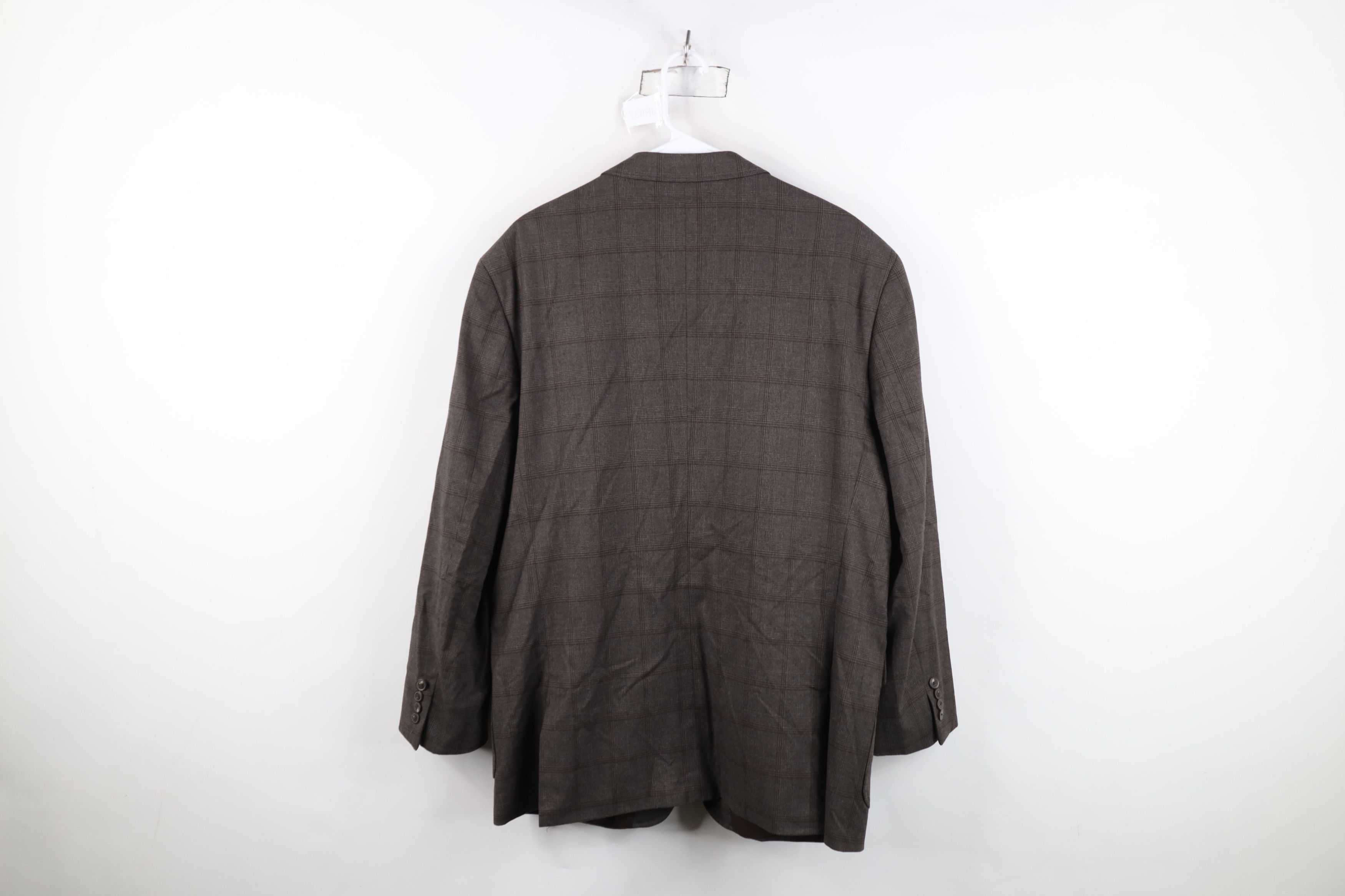 Johnston & Murphy Johnston & Murphy Suit Coat Blazer Jacket Coat Brown Plaid Size US XL / EU 56 / 4 - 15 Thumbnail