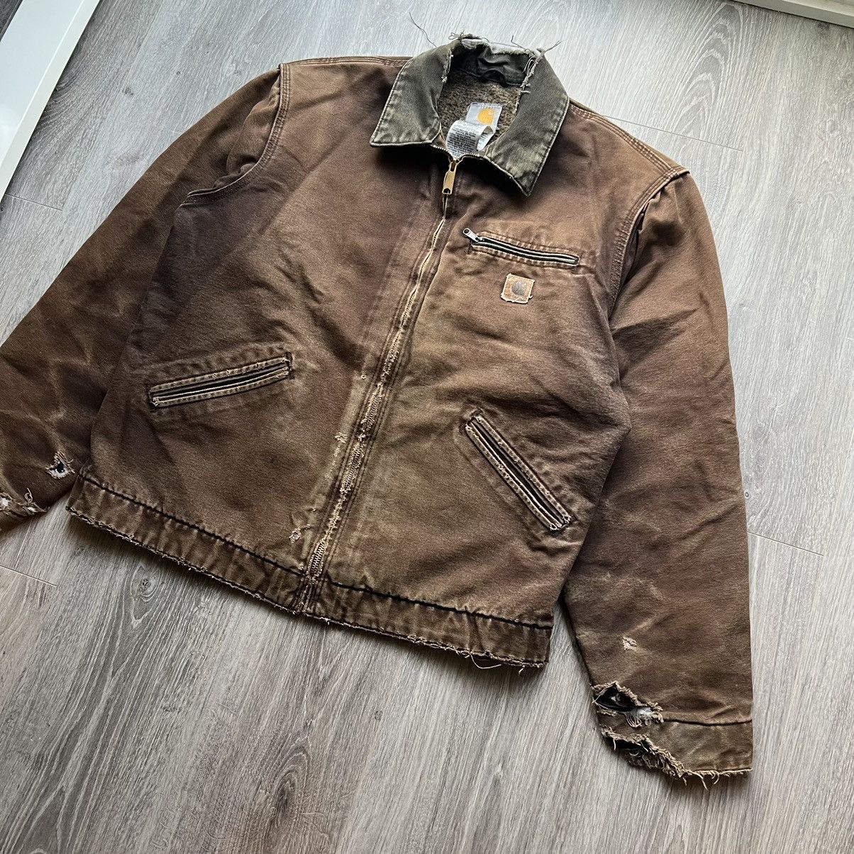 Carhartt Vintage Brown Carhartt Detroit Jacket J97 Size US L / EU 52-54 / 3 - 2 Thumbnail