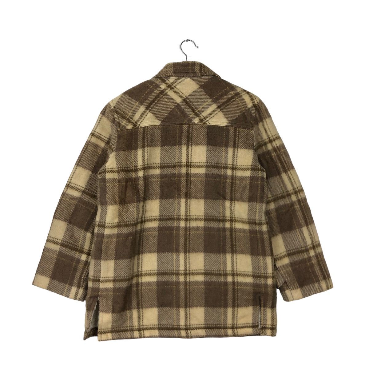 Flannel 🔥VINTAGE FLANNEL JACKET TARTAN DESIGN WOOL MINK FUR LINING Size US L / EU 52-54 / 3 - 7 Thumbnail