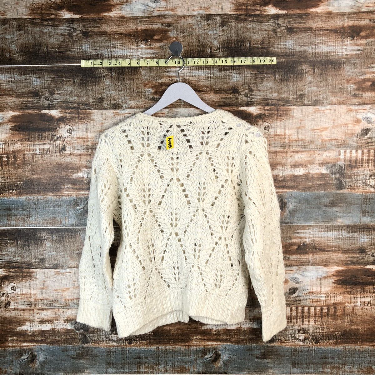 Japanese Brand Japan Patterned Cardigans crochet meshnet Knitwear #A1473 Size S / US 4 / IT 40 - 11 Thumbnail