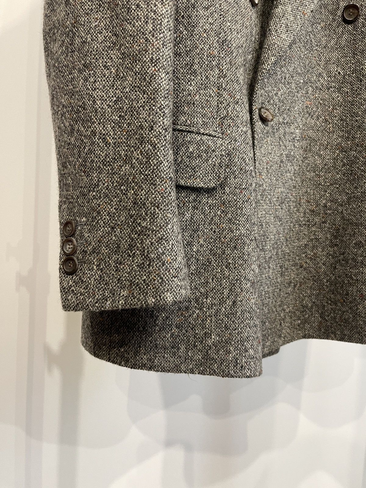 Vintage Senza Limiti Double Breasted Wool Tweed Blazer 42R Size 42R - 3 Thumbnail