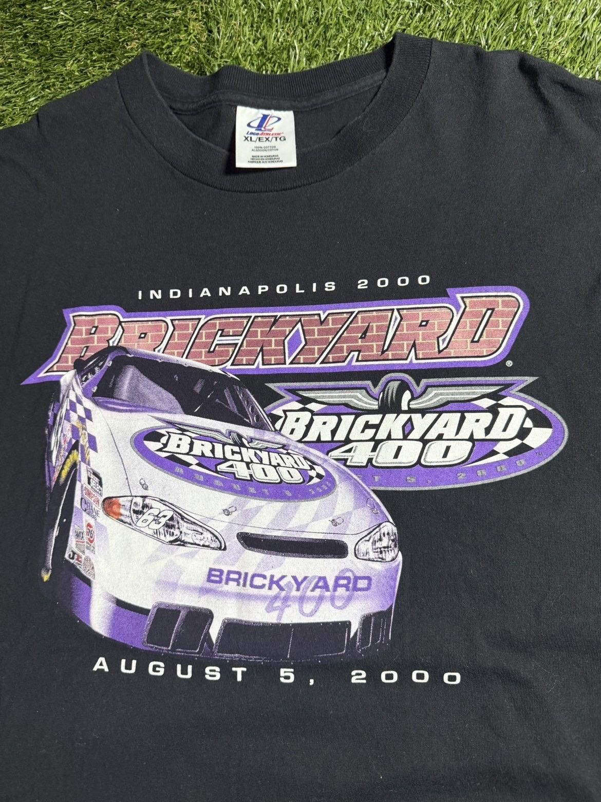 Logo Athletic Vintage Y2K Indy 500 Graphic Brick Yard 400 NASCAR Tee Size US XL / EU 56 / 4 - 2 Thumbnail