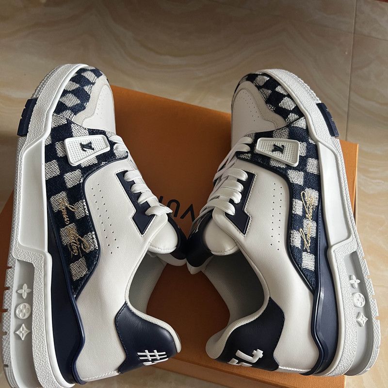 Louis Vuitton Louis Vuitton x Nigo Low-Top Denim Trainers -2508 Size US 9 / EU 42 - 7 Thumbnail