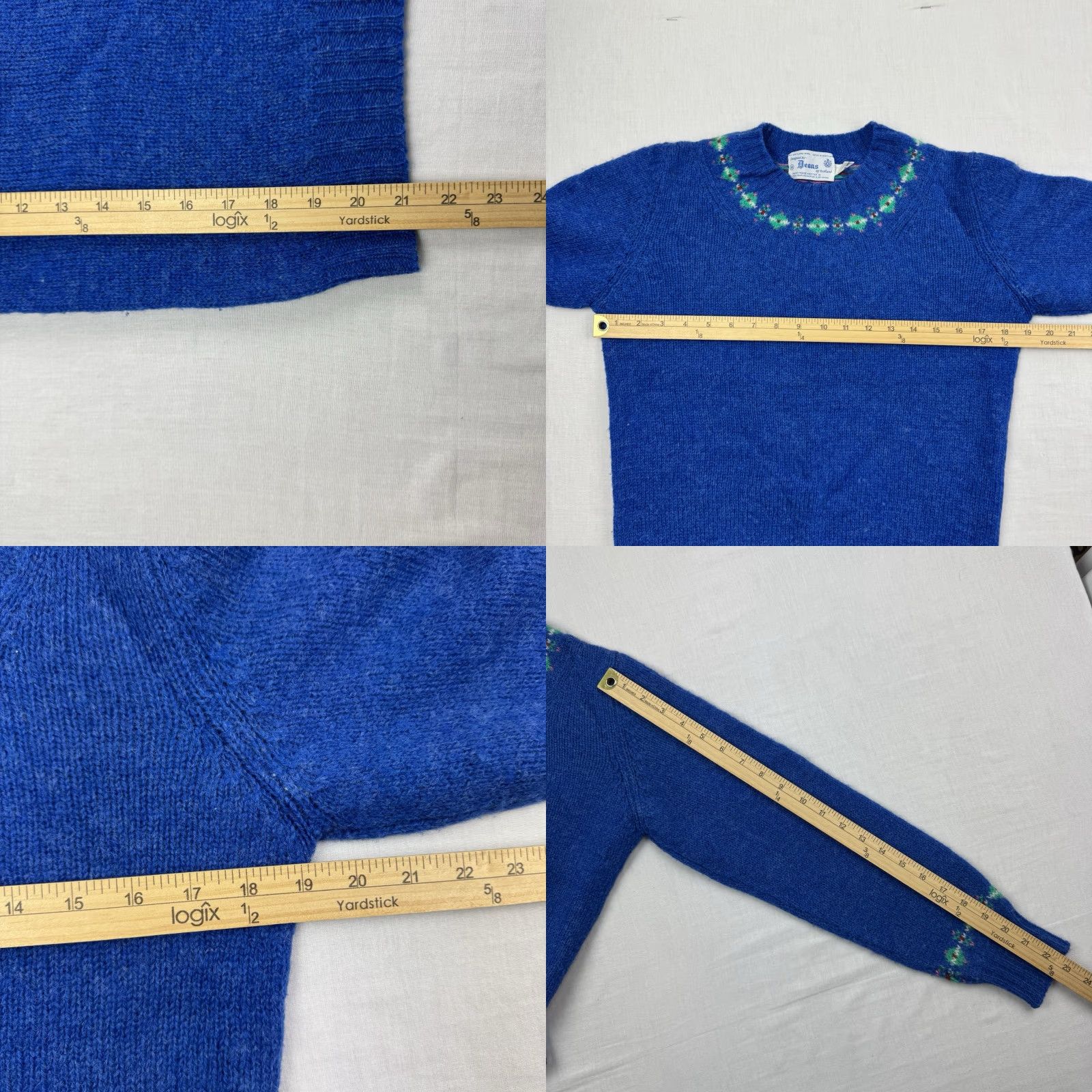 Vintage VINTAGE Deans Of Scotland Sweater Womens Small Blue 100% Wool Crew Neck Long Sleeve Pullover 80s 70s Classic Preppy 100% Wool Size S / US 4 / IT 40 - 8 Thumbnail