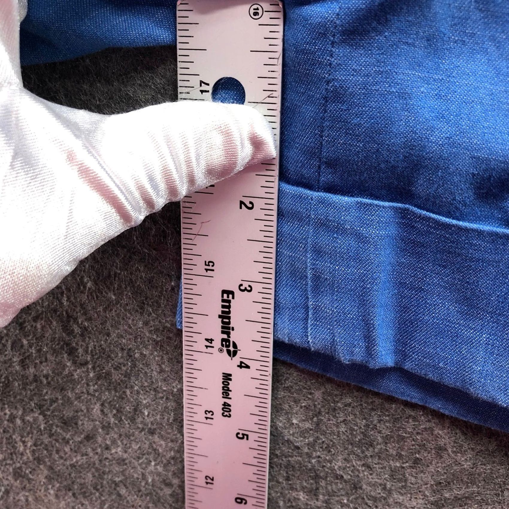 Vintage Sportsgirl Low Rise Chino Shorts Womens 10 Blue Cuffed Stretch Chino Pants Shorts Casual Womens 10 Blue Size 32" / US 10 / IT 46 - 7 Thumbnail