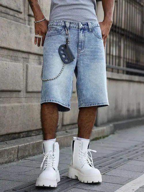 Japanese Brand × Vintage Y2K Vintage WASHED denim jorts shorts Size US 33 - 3 Thumbnail