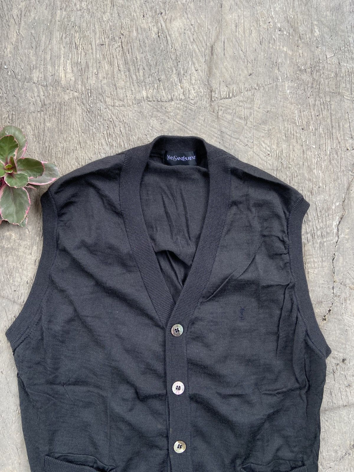 Yves Saint Laurent 1990s Yves Saint Laurent - YSL Button Knit Vest Size M / US 6-8 / IT 42-44 - 2 Thumbnail