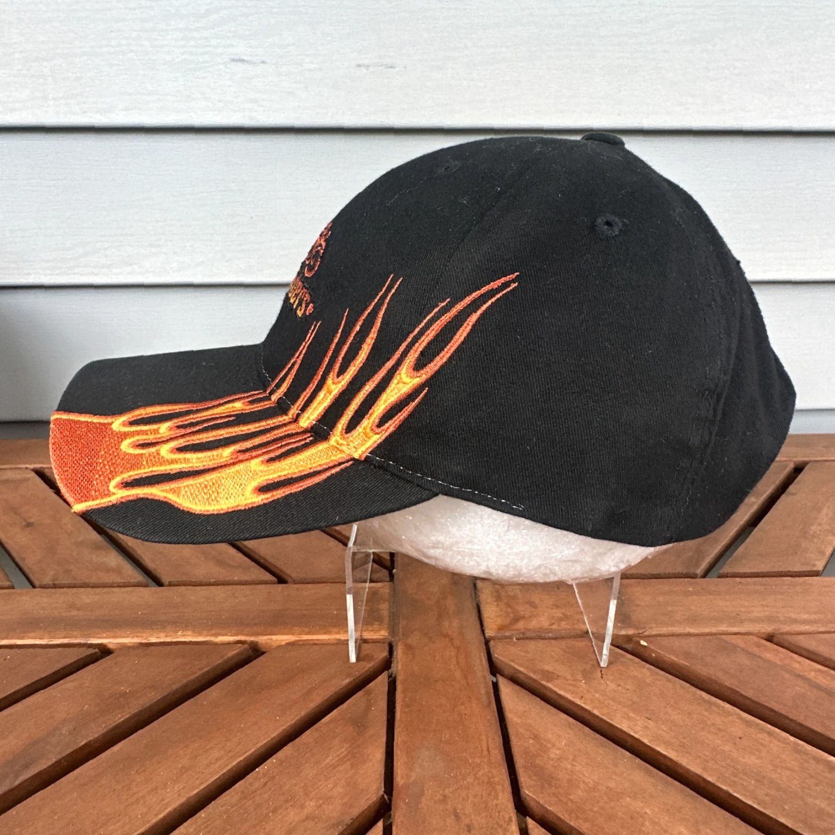 Hard Tail VINTAGE Easyriders Motorcycle Hat Cap Black Flames Embroidered Baseball Cap Men One Size Size ONE SIZE - 5 Thumbnail